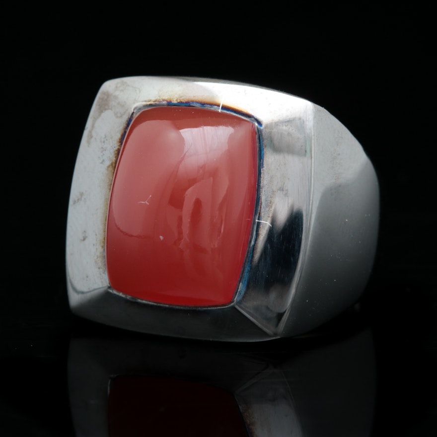 Sterling Silver and Carnelian Ring