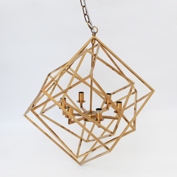 Contemporary Cubist Style Chandelier