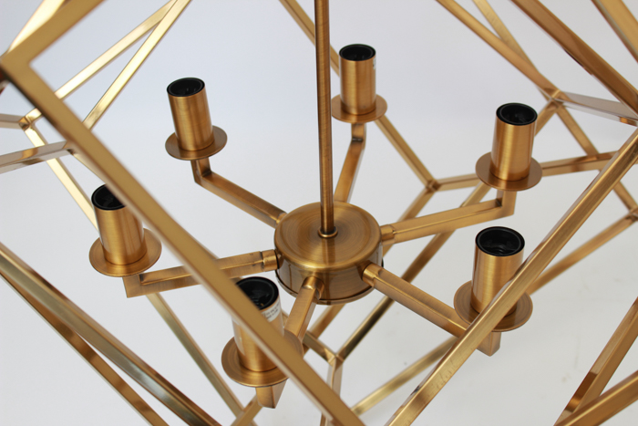 Contemporary Cubist Style Chandelier