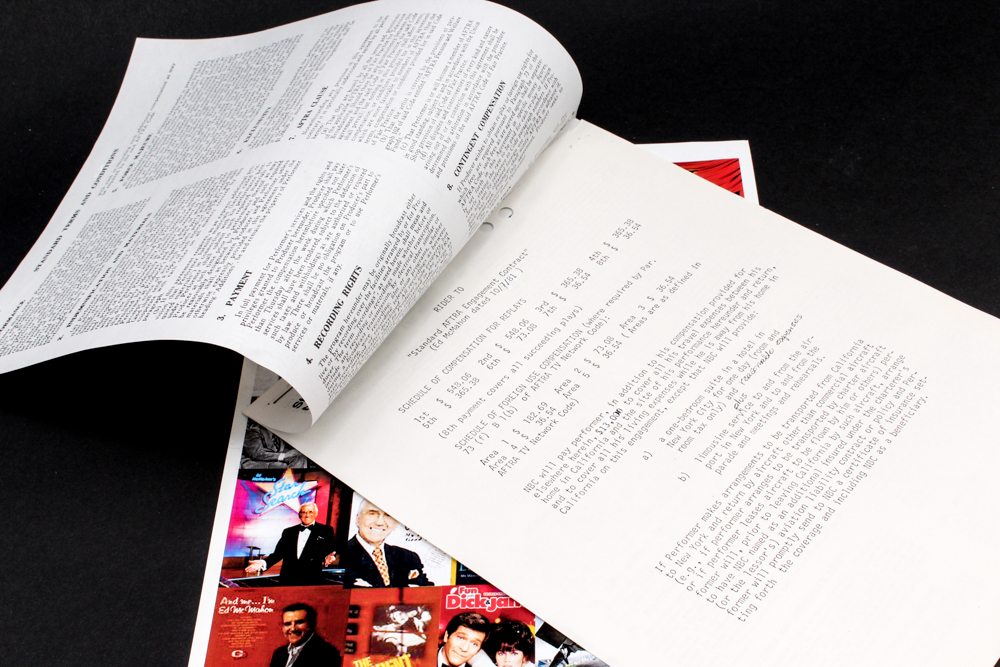 Ed McMahon Autographed NBC 1981 Macy's Thanksgiving Parade Contract