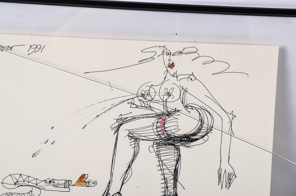 1991 DeMarco Mixed Media Drawing