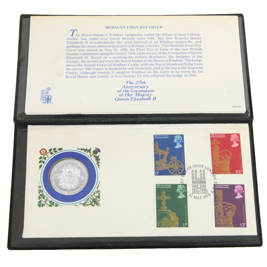 25th Anniversary Sterling Coronation First Day Cover