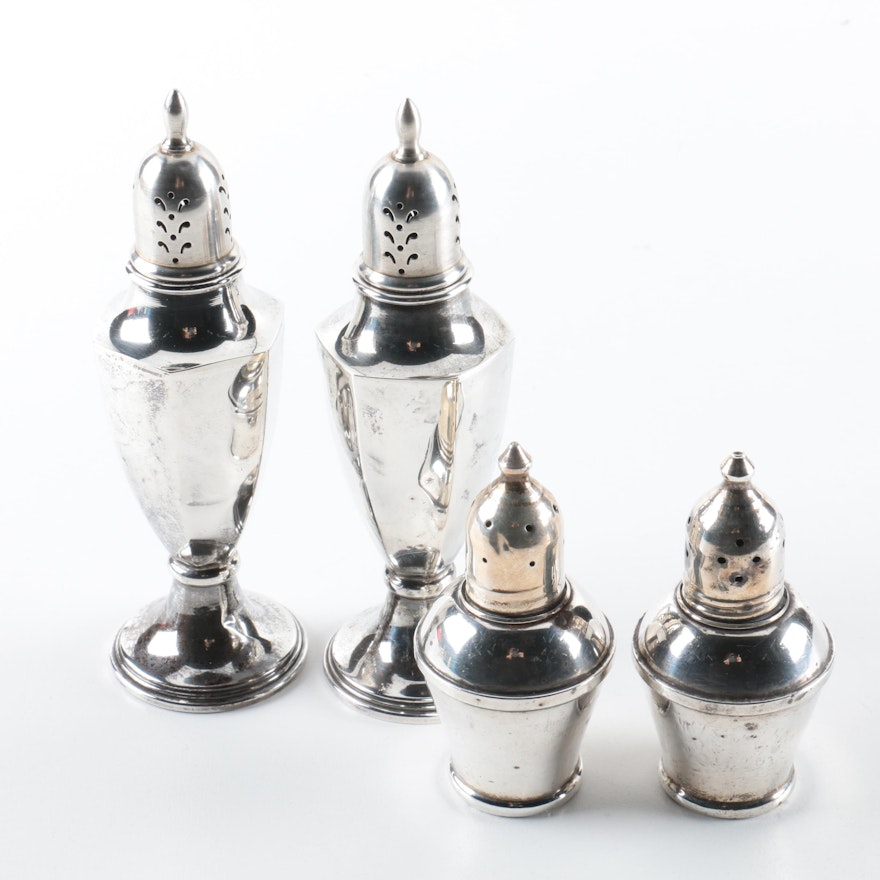 Watrous Mfg. Co. and Other Sterling Silver Salt and Pepper Shakers