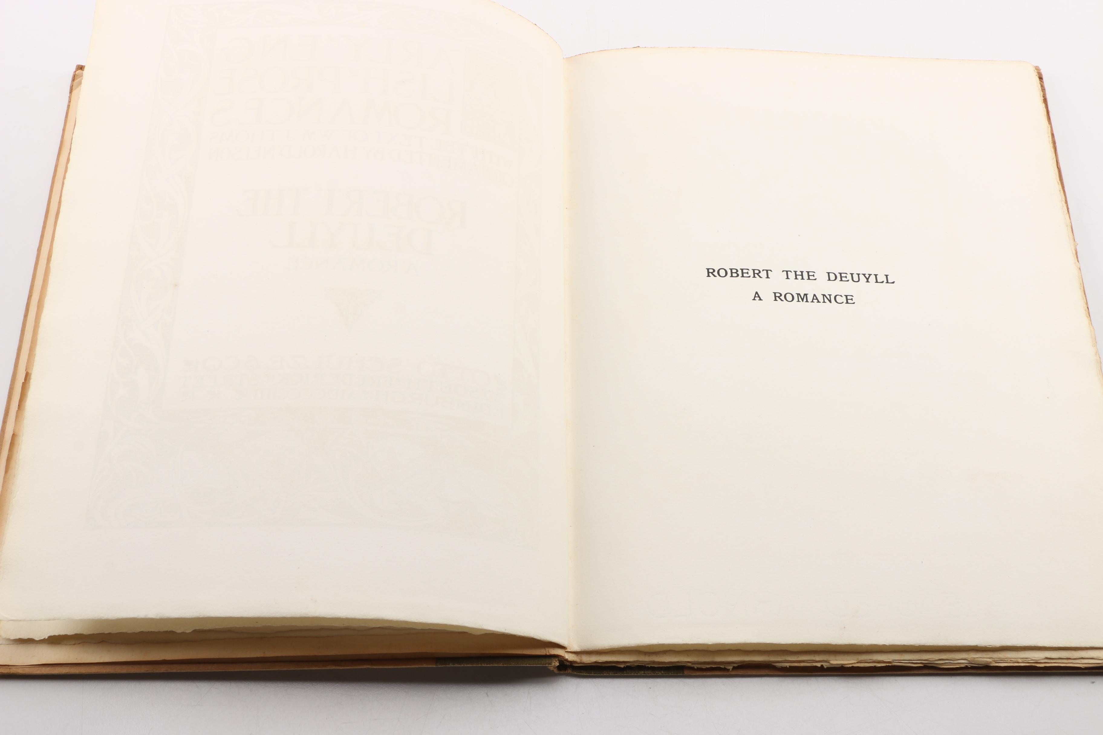 1904 Limited Edition "Early English Prose Romances: Robert the Deuyll"