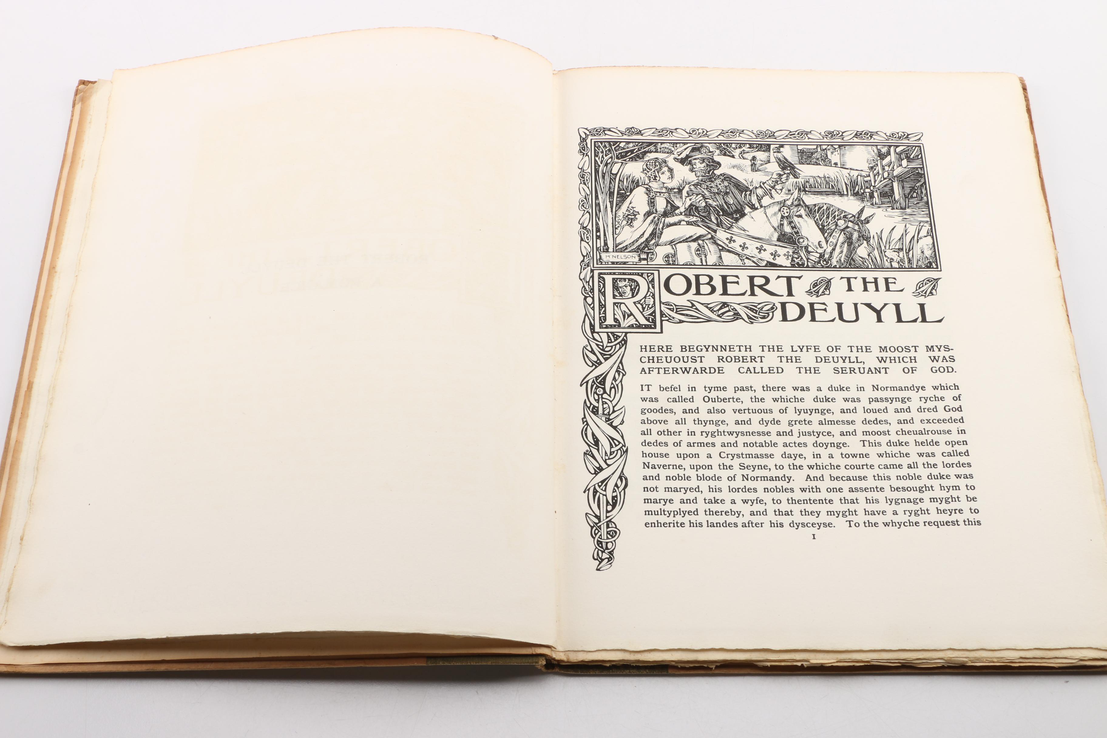 1904 Limited Edition "Early English Prose Romances: Robert the Deuyll"