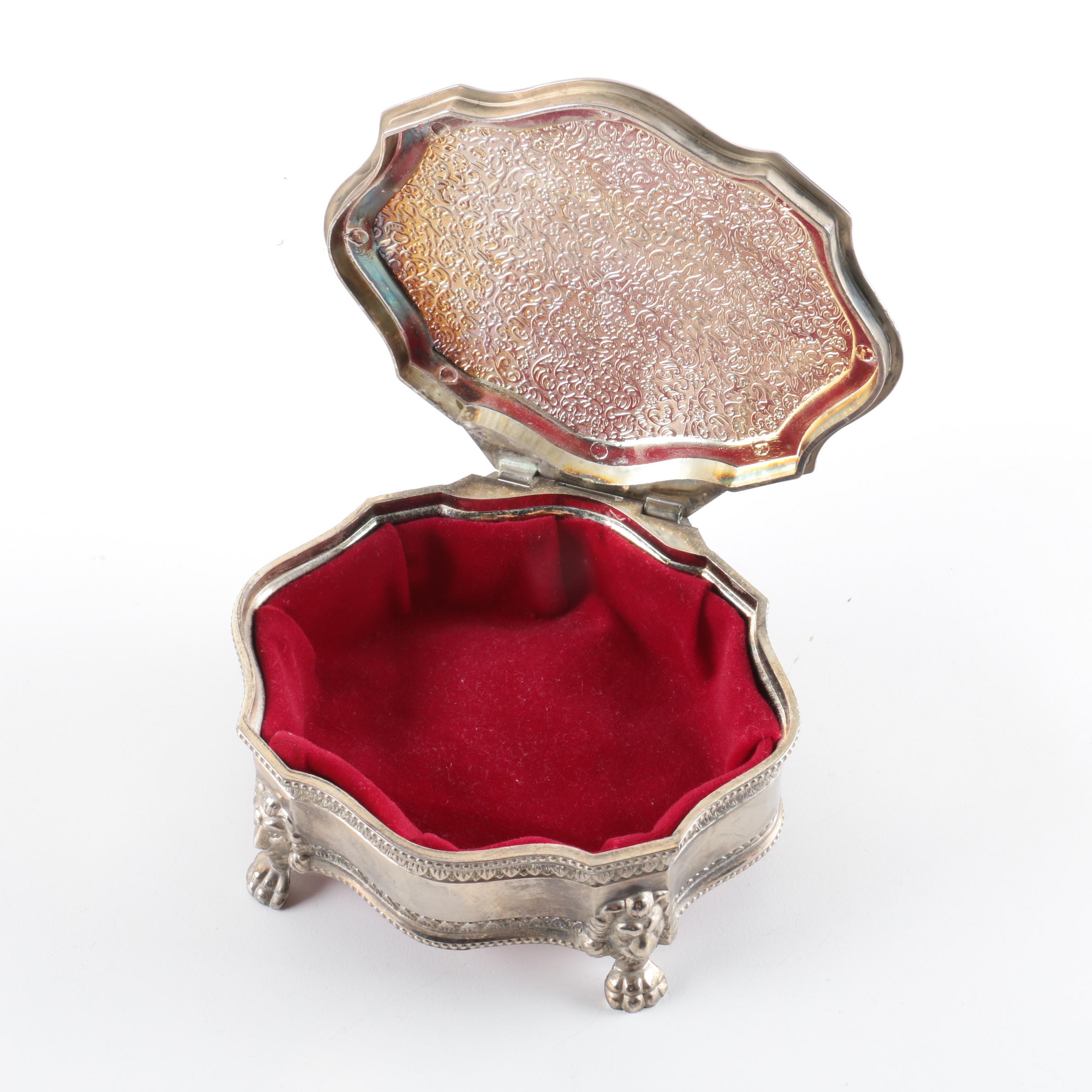 Silverplate and Metal Trinket Boxes