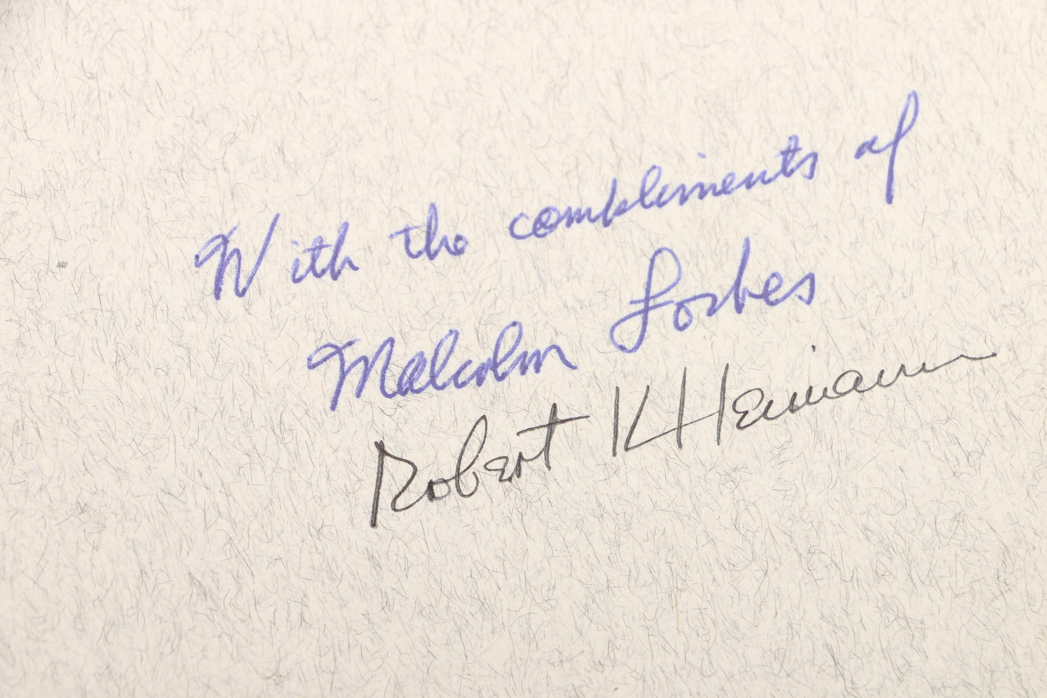 1949 Malcolm Forbes and Robert Heimann Signed "Nation's Heritage" First Issue