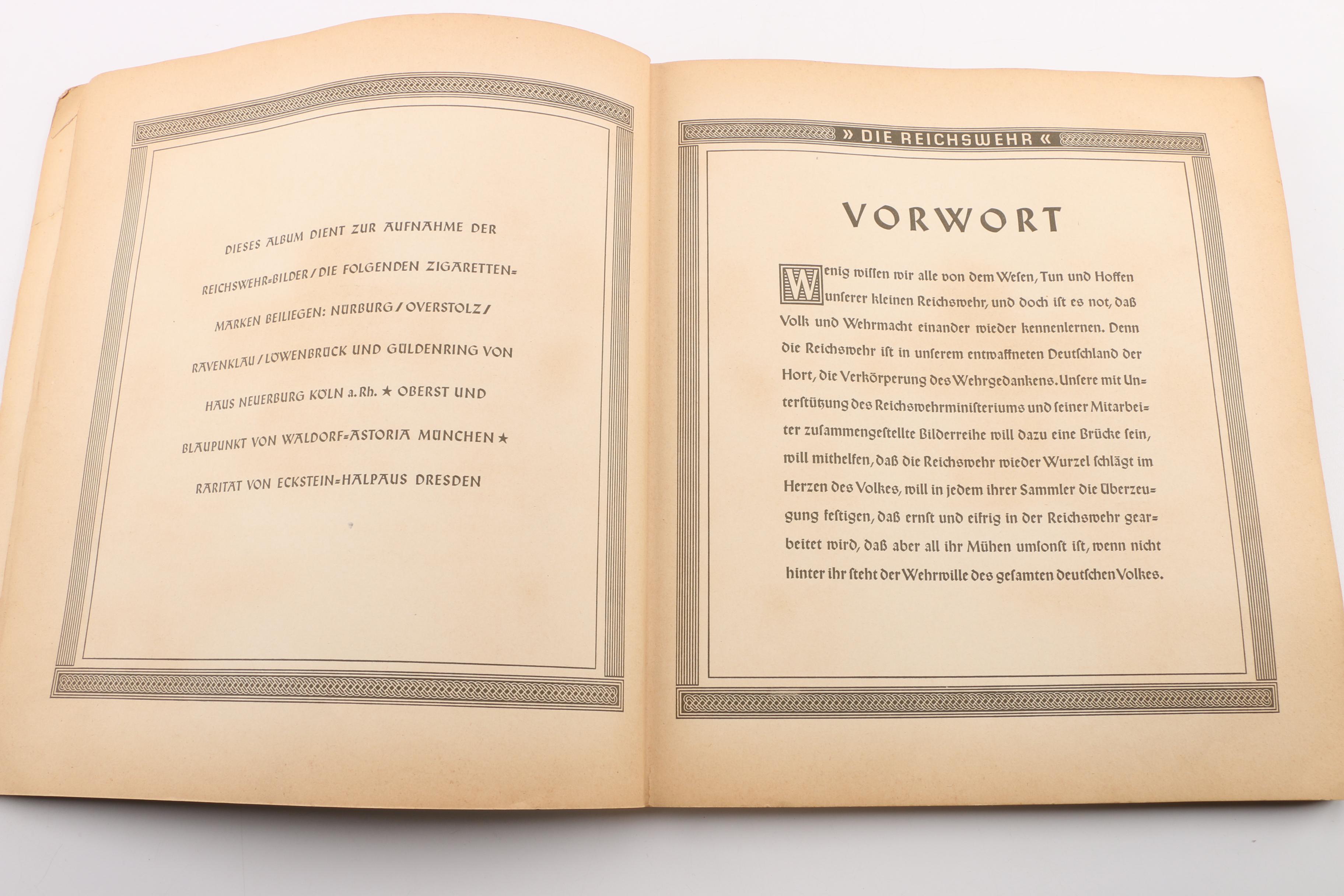 1933 "Die Reichswehr" Collector's Album on German Military Forces