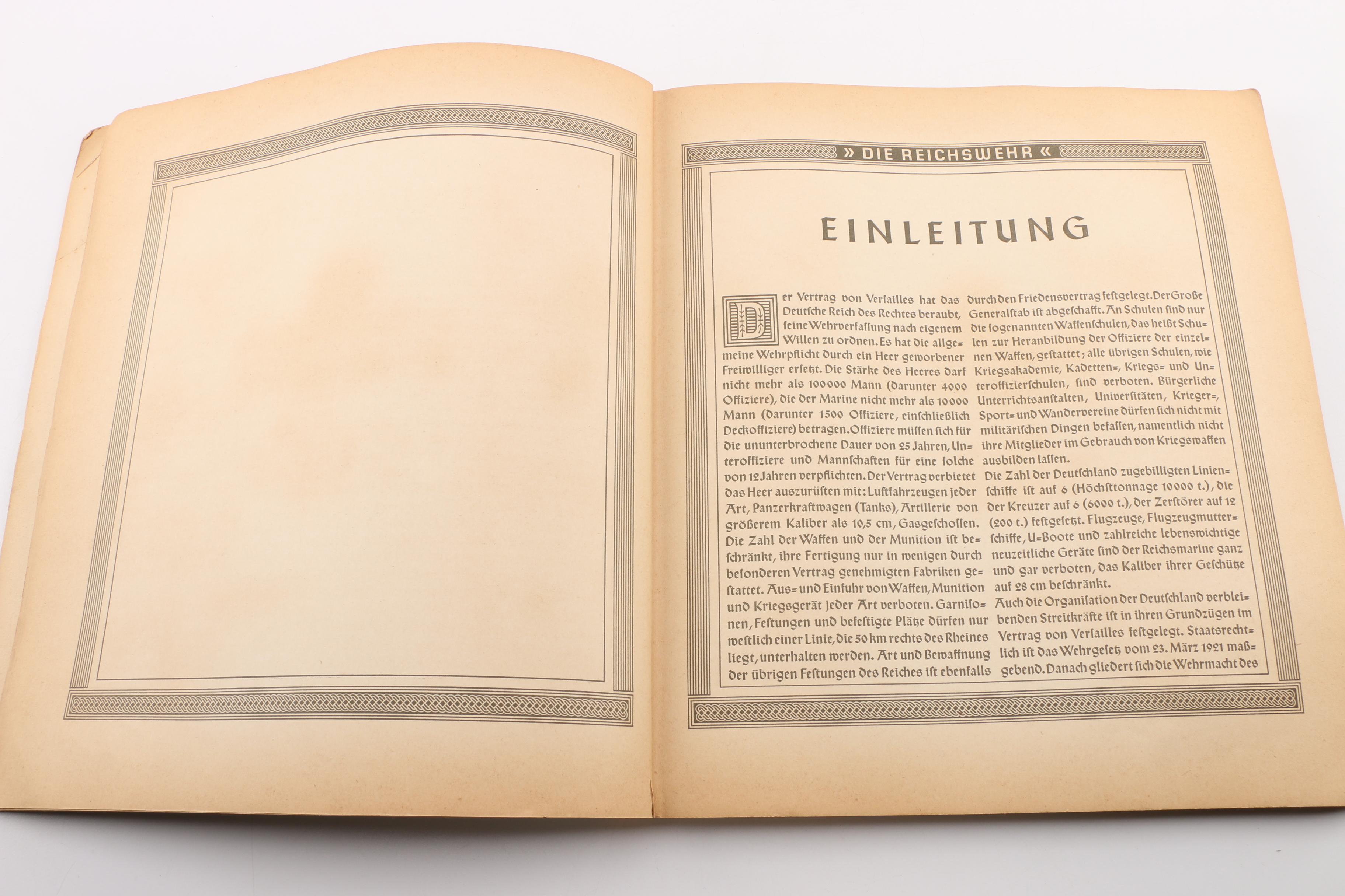 1933 "Die Reichswehr" Collector's Album on German Military Forces