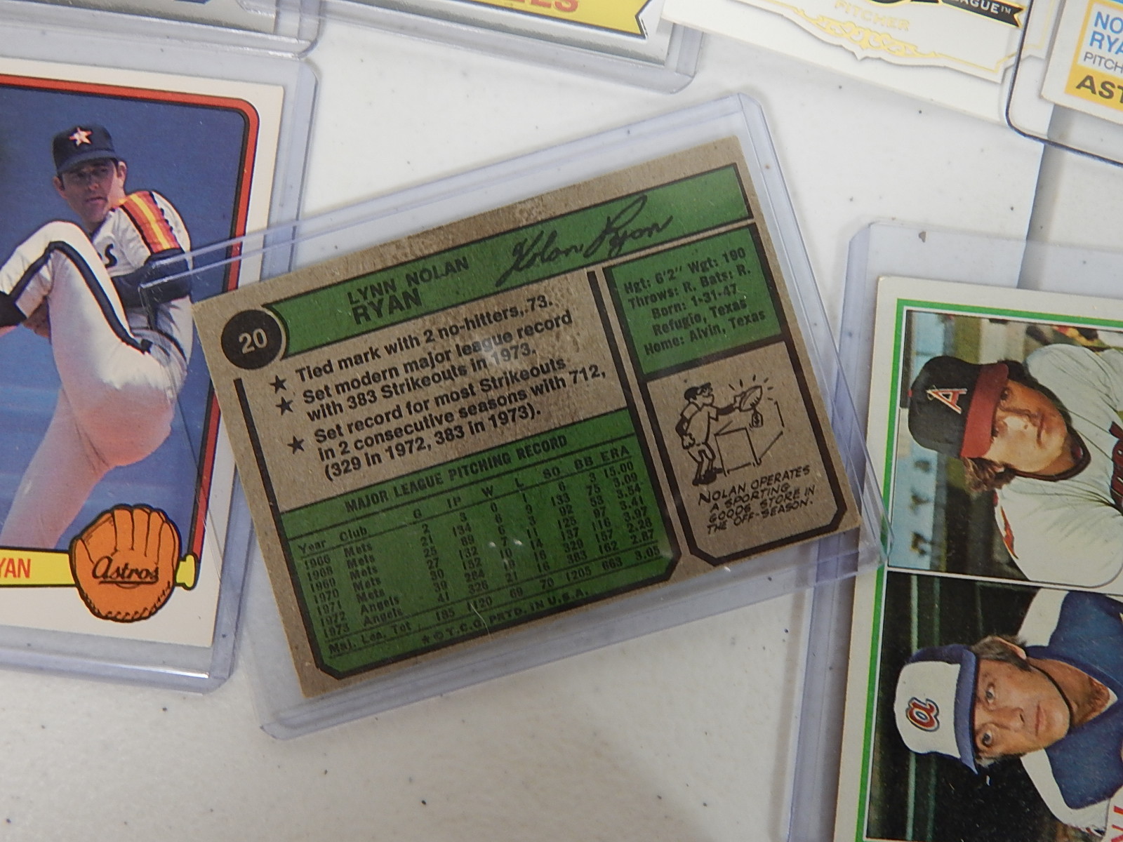 MLB Nolan Ryan Baseball Card Collection and Memorabilia