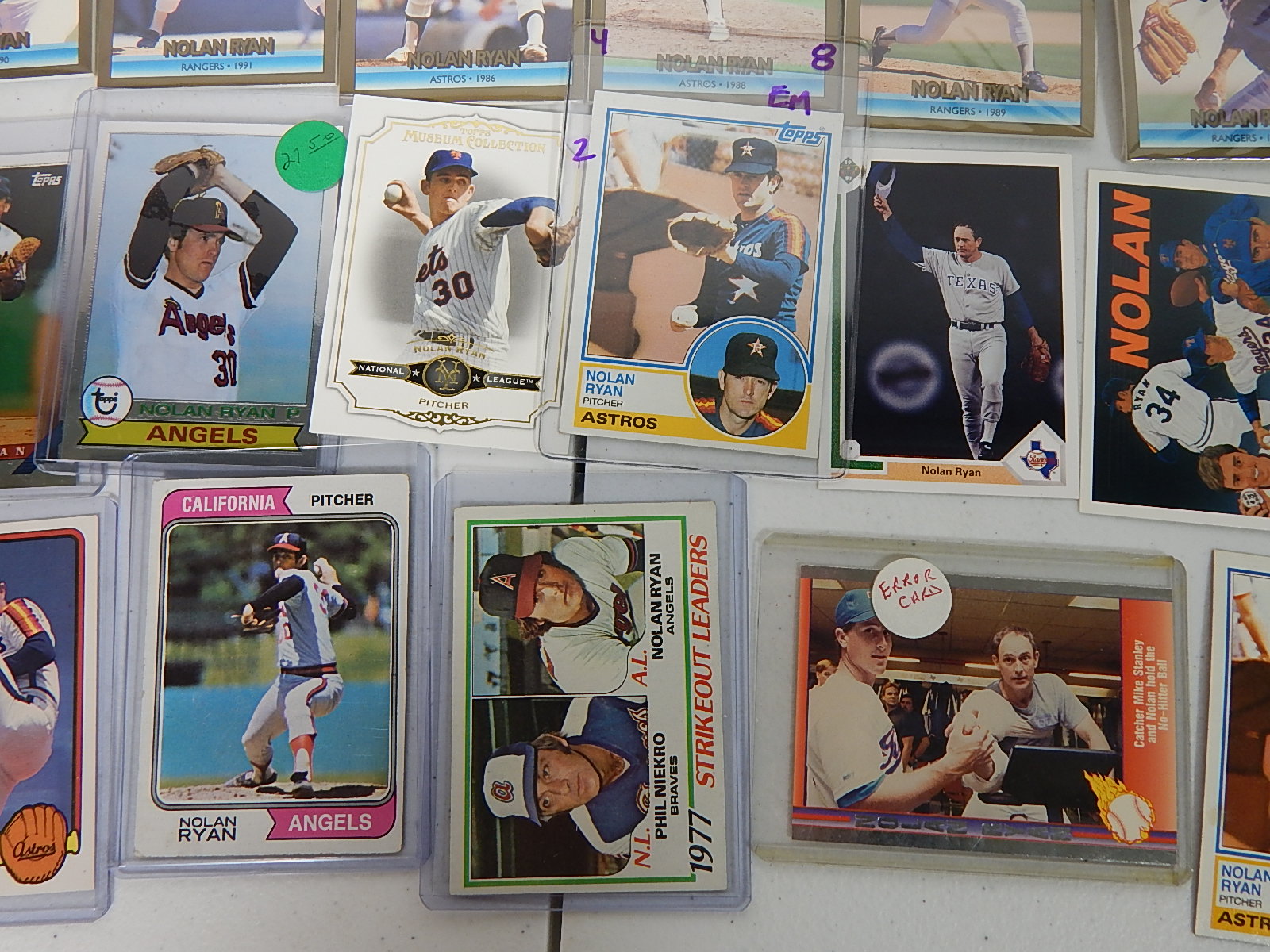 MLB Nolan Ryan Baseball Card Collection and Memorabilia