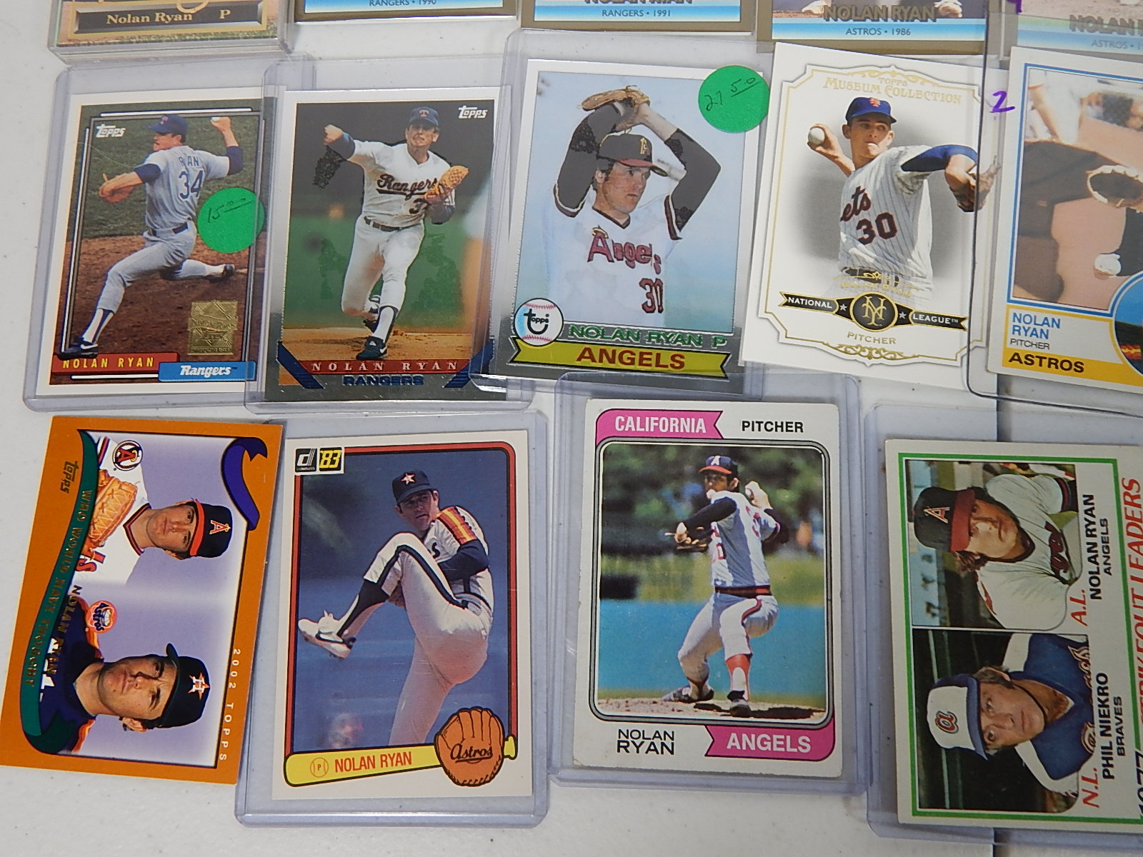 MLB Nolan Ryan Baseball Card Collection and Memorabilia