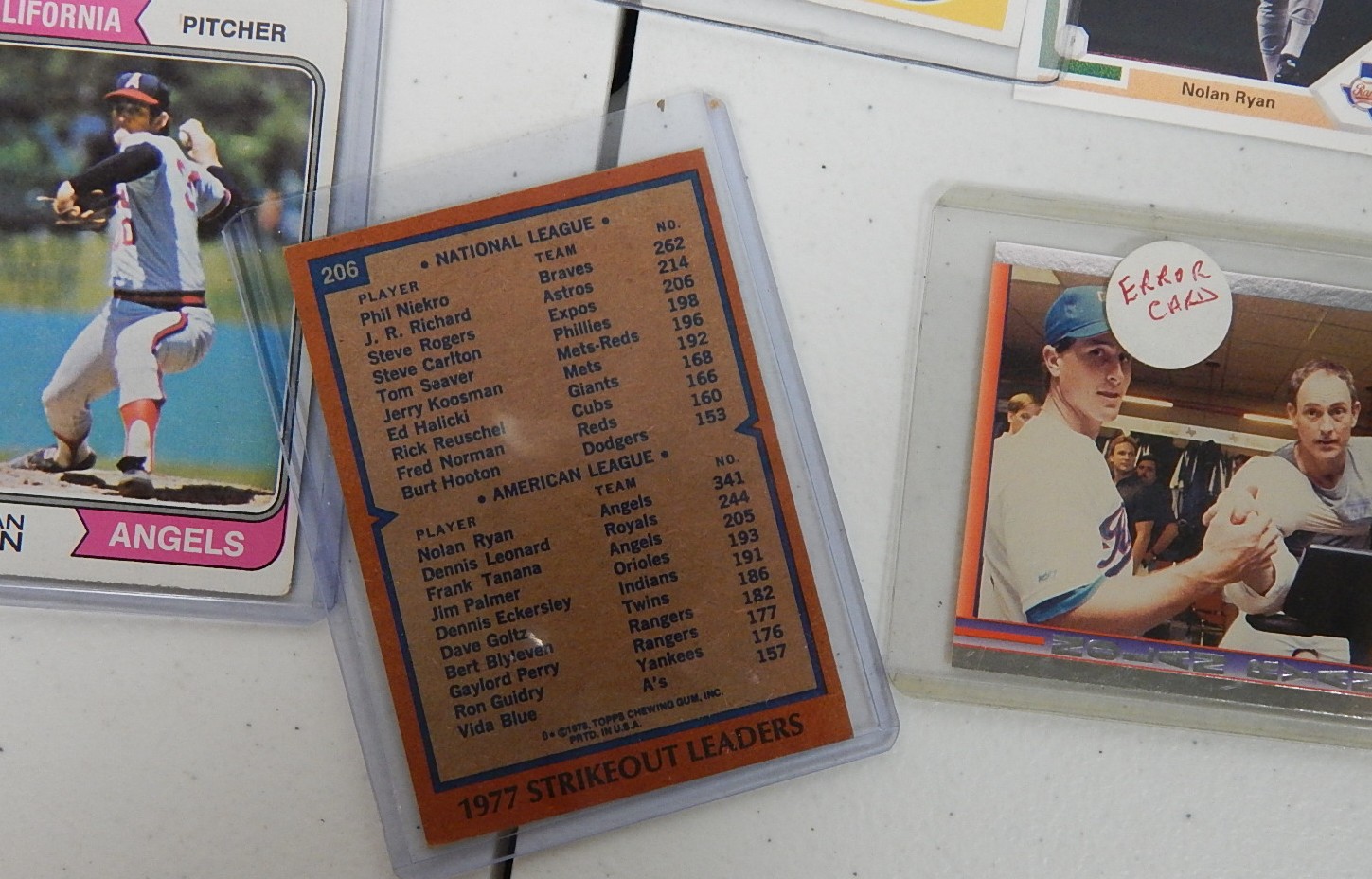 MLB Nolan Ryan Baseball Card Collection and Memorabilia