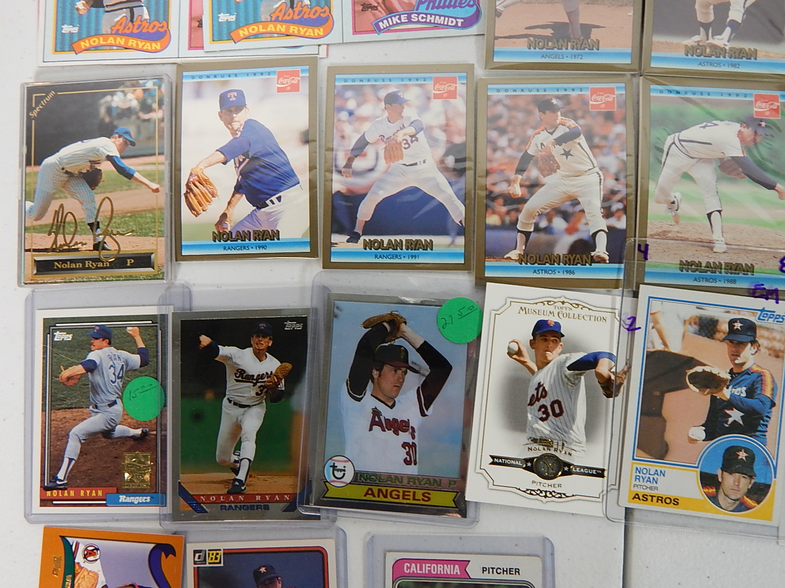 MLB Nolan Ryan Baseball Card Collection and Memorabilia