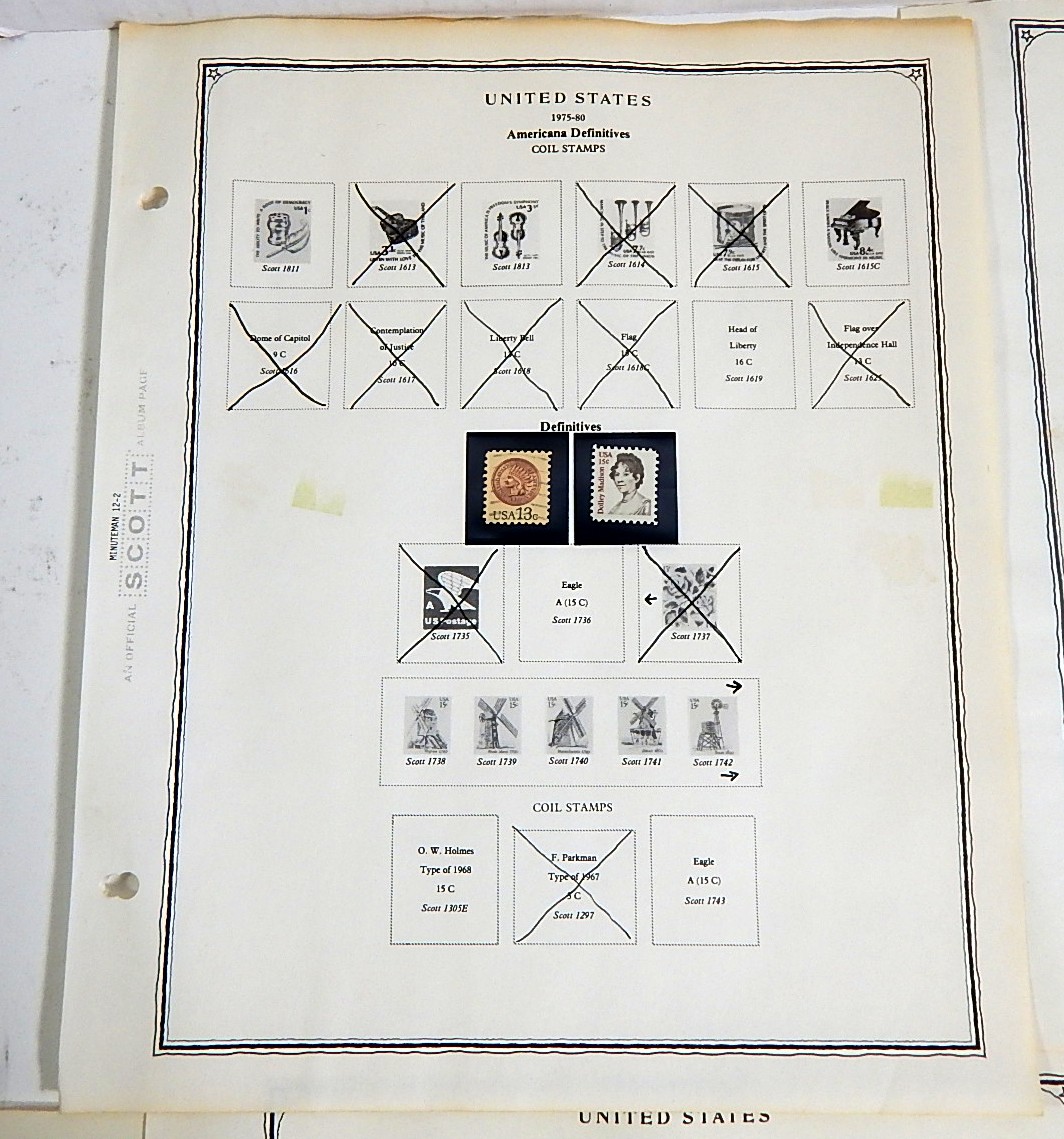 Mid 1900s Stamp Collection from Scott Collector's Book - 1975 to 1978