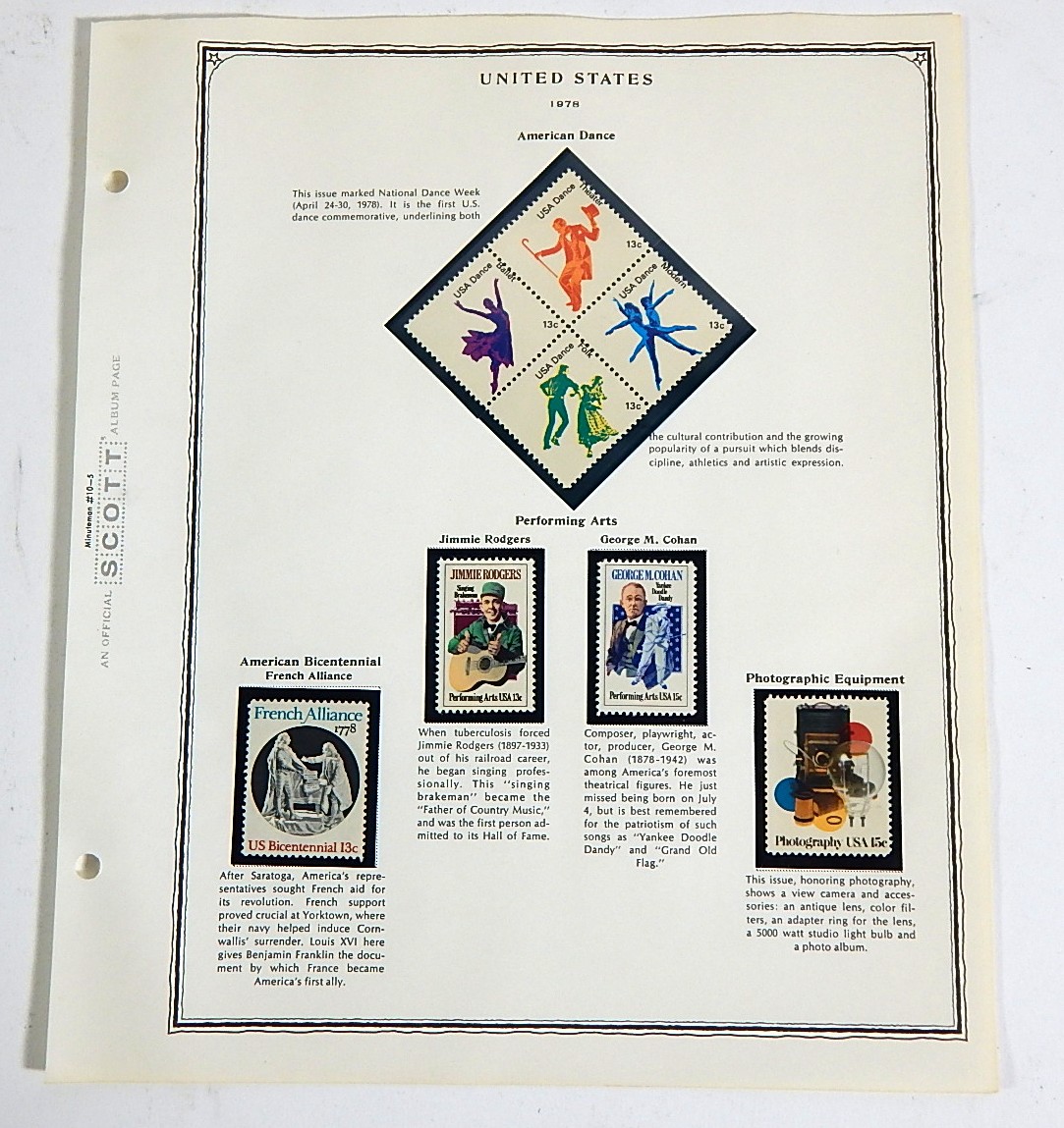 Mid 1900s Stamp Collection from Scott Collector's Book - 1975 to 1978