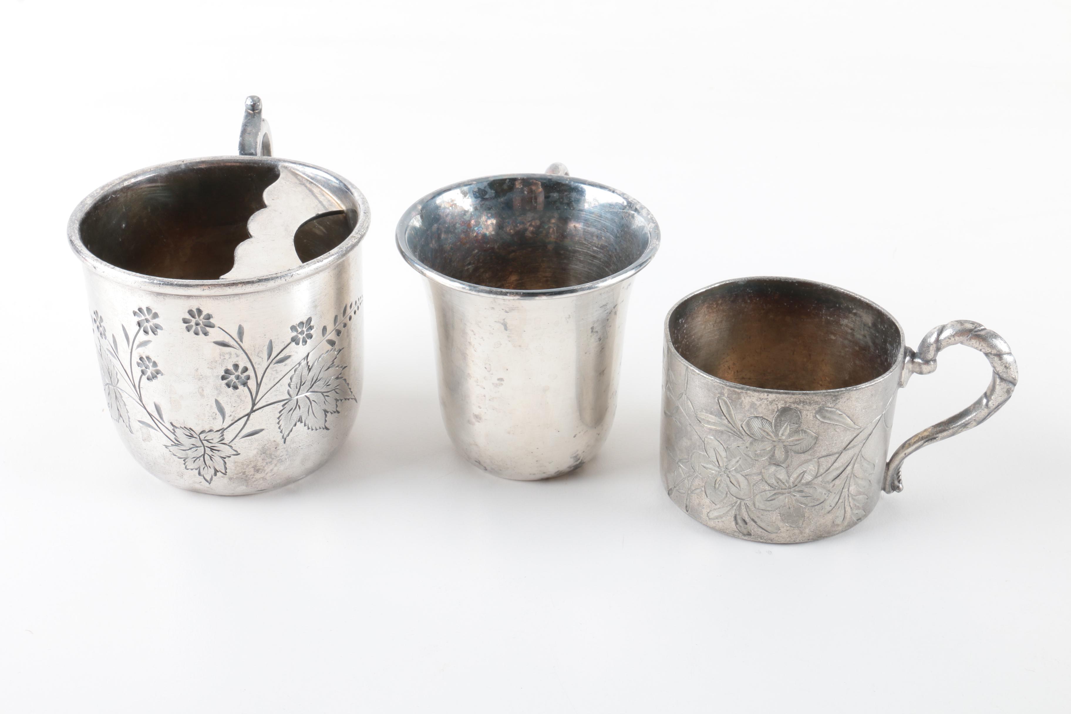 Silver-Plated Baby Cups and Other Cups