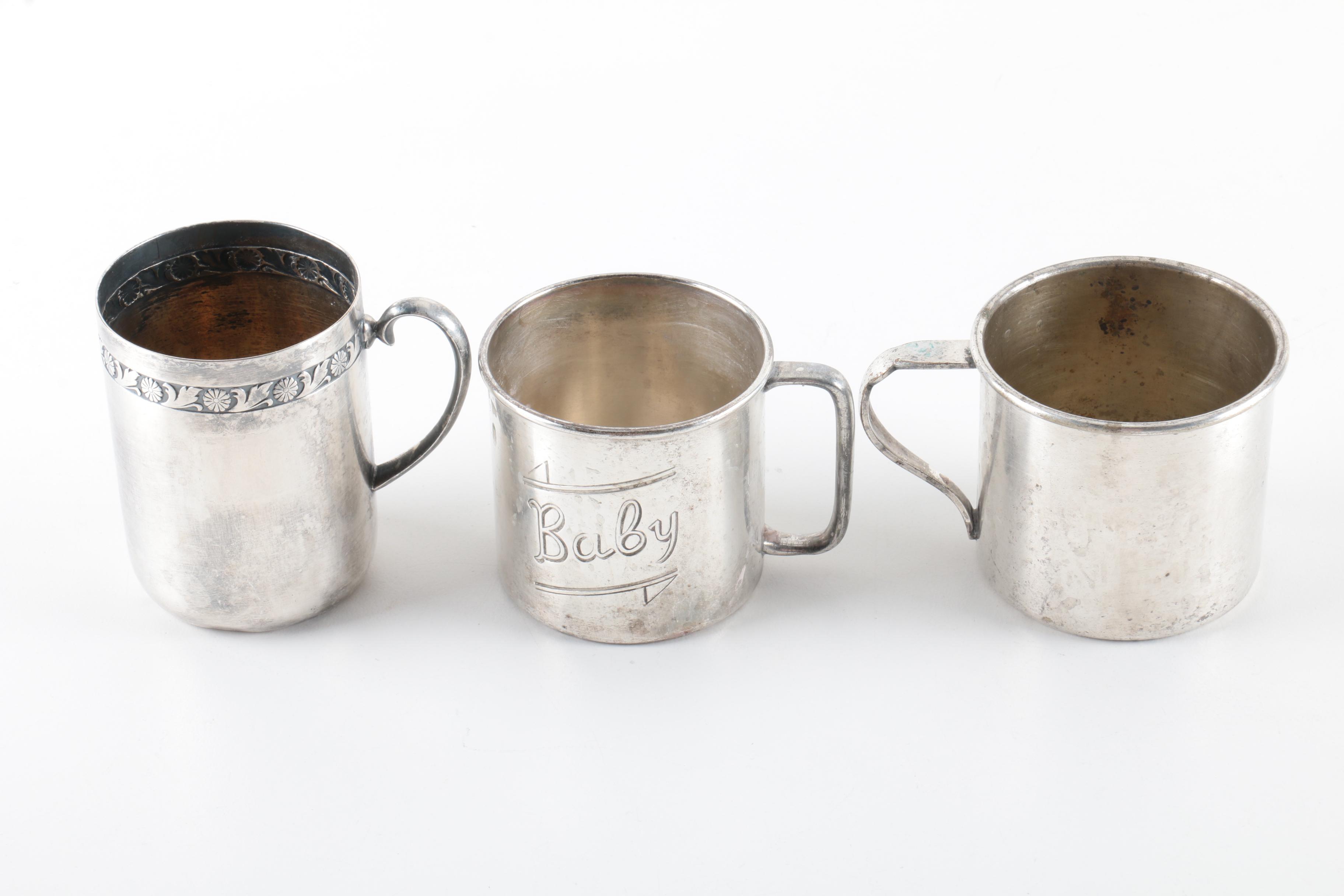 Silver-Plated Baby Cups and Other Cups