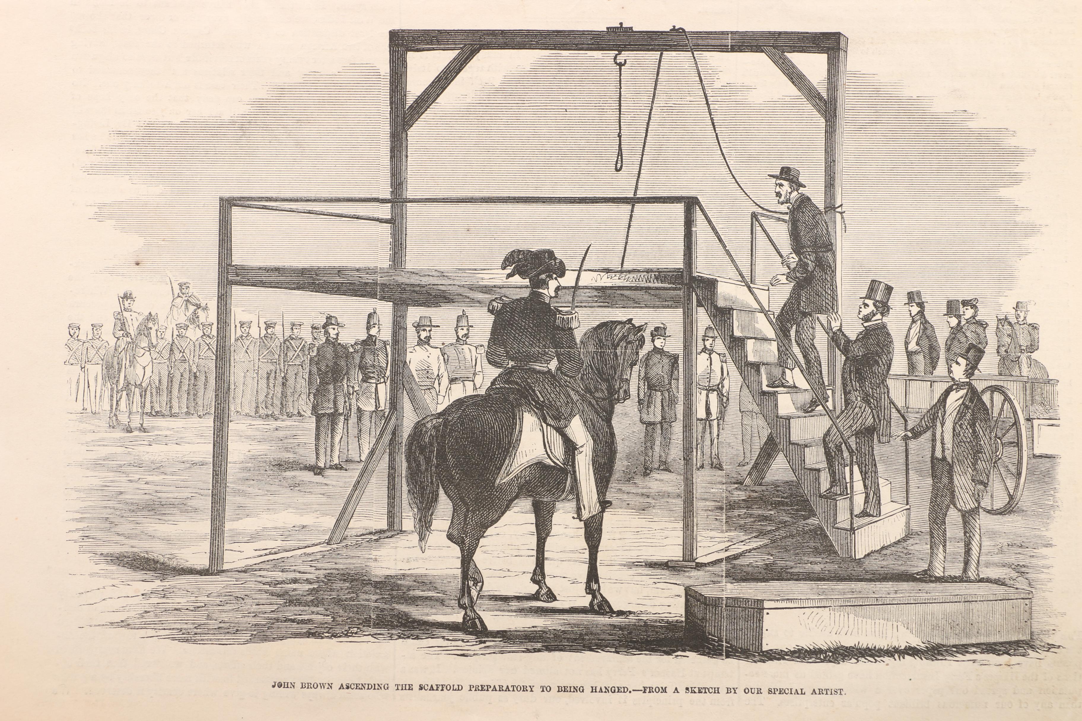 1859 "Frank Leslie's Illustrated Newspaper" on John Brown's Execution