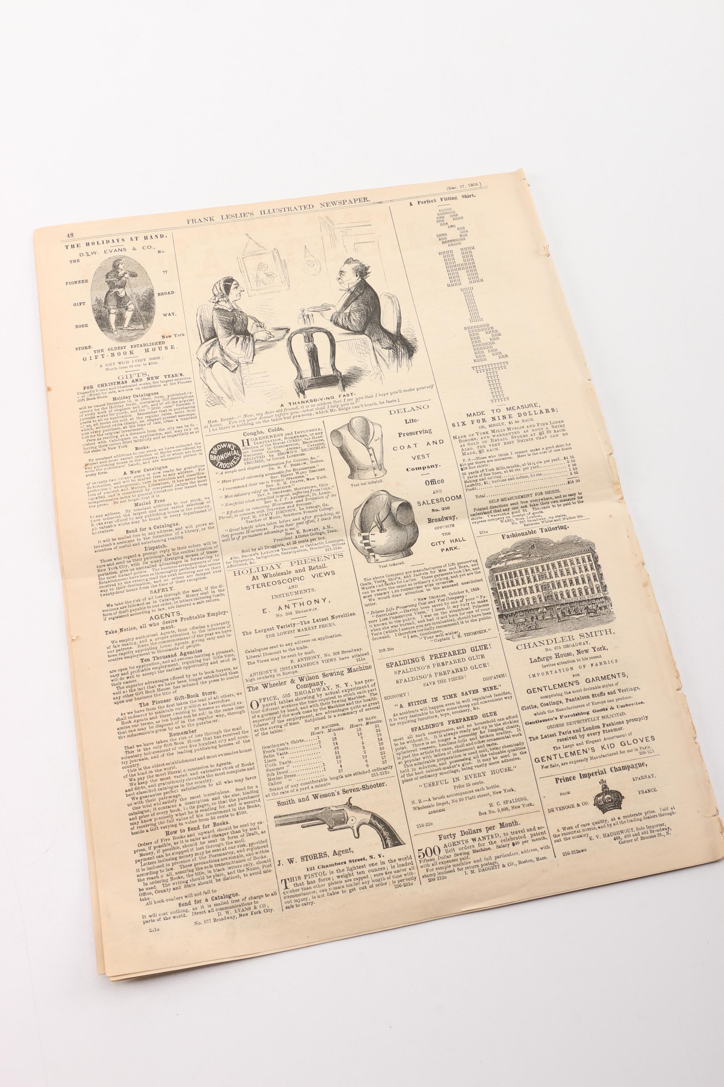1859 "Frank Leslie's Illustrated Newspaper" on John Brown's Execution