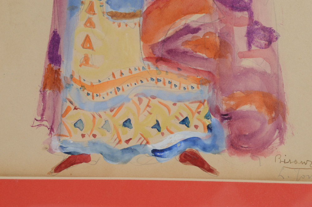 Watercolors of Medieval Stage Character Costumes by C. Fortini