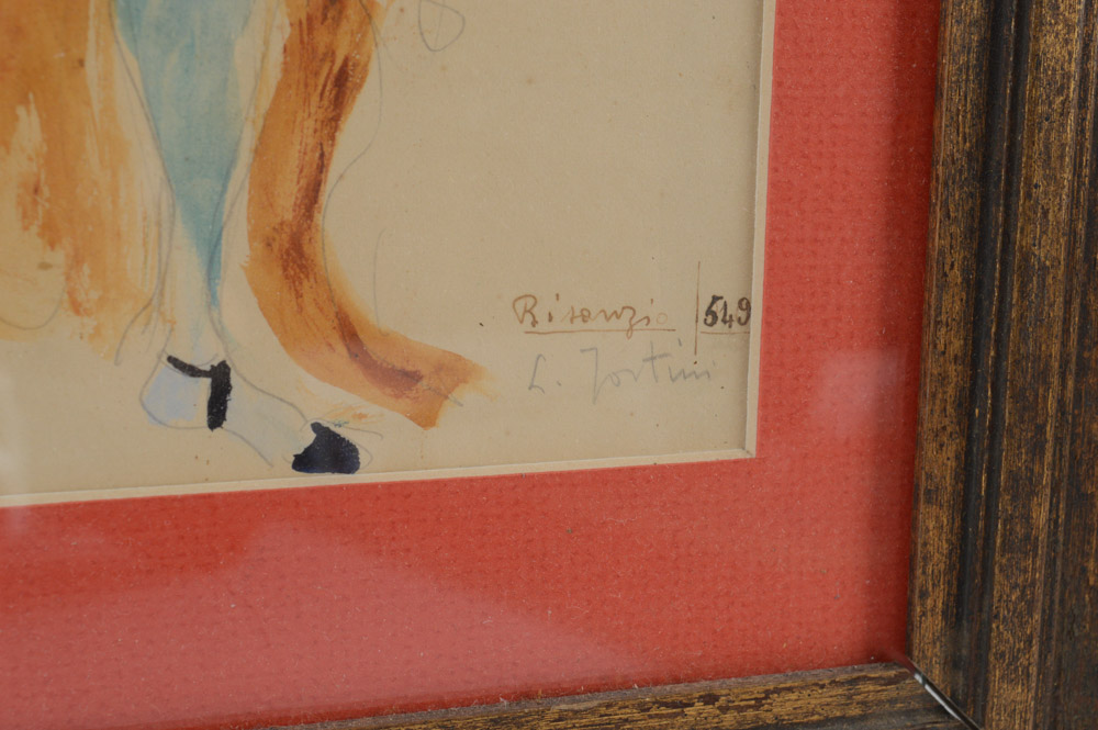 Watercolors of Medieval Stage Character Costumes by C. Fortini