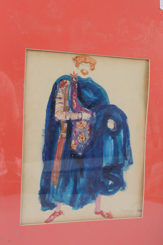 Watercolors of Medieval Stage Character Costumes by C. Fortini