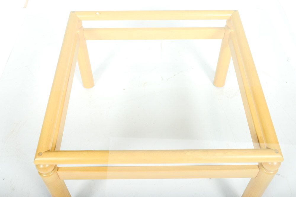 Ethan Allen Glass-Top Coffee Table