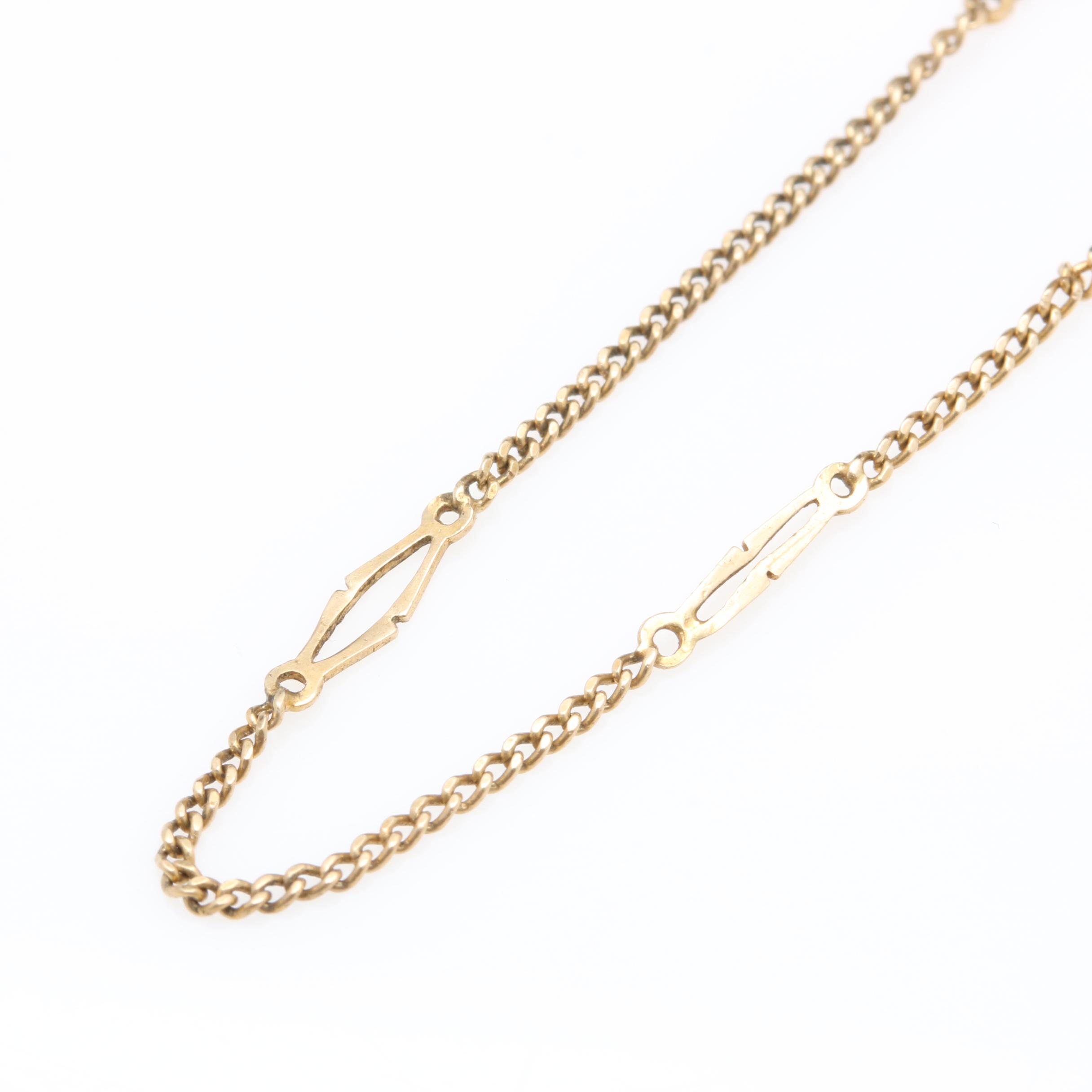 14K Yellow Gold Anklet and Earrings Including Imitation Turquoise