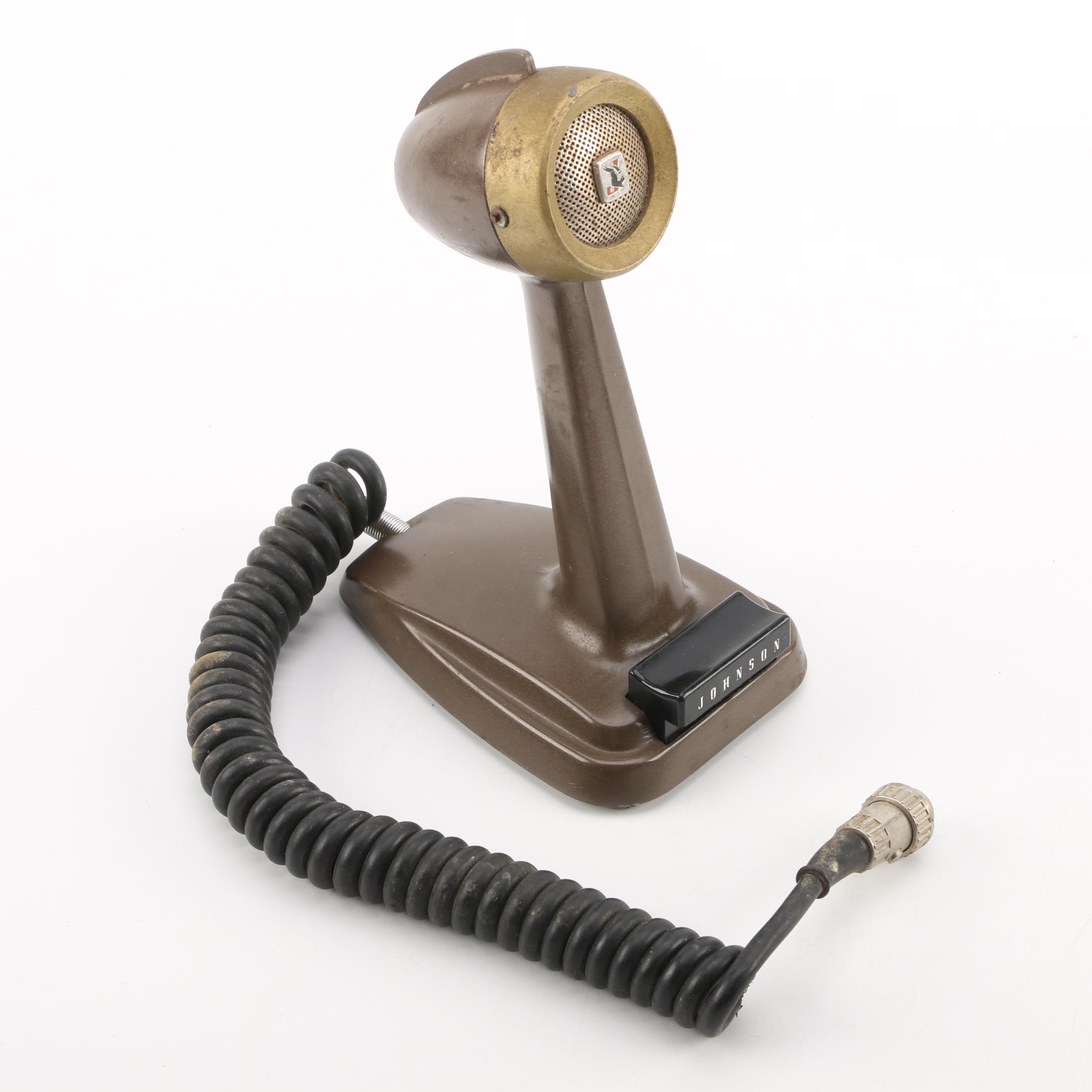 Vintage Johnson PA Microphone with Bell System Decor