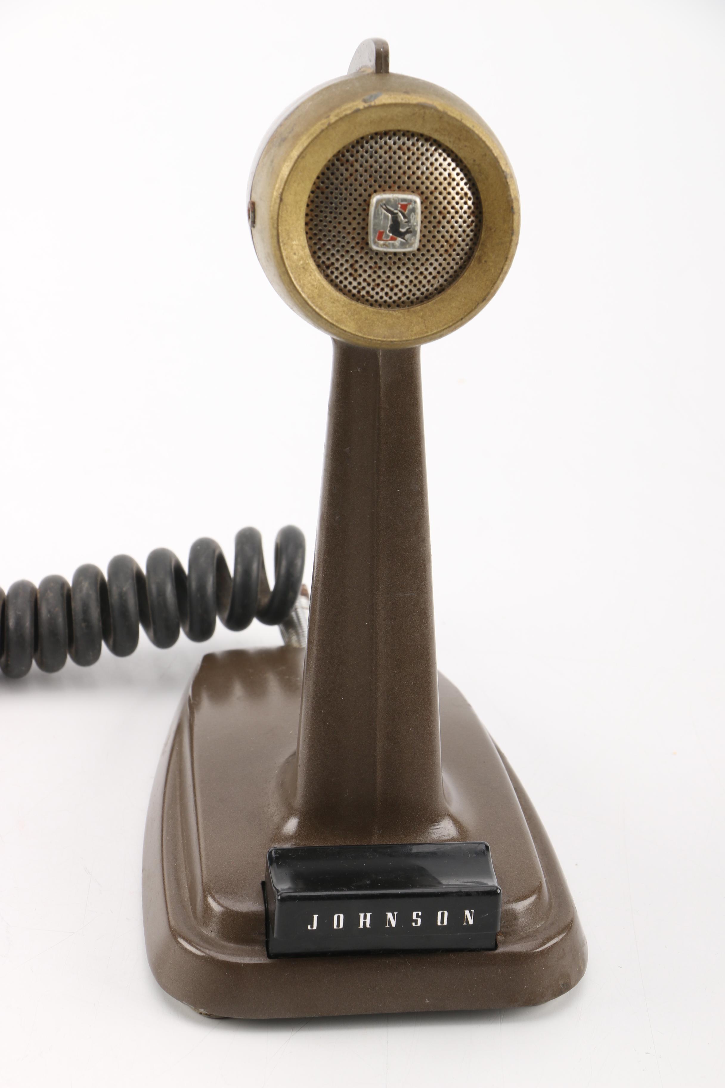 Vintage Johnson PA Microphone with Bell System Decor