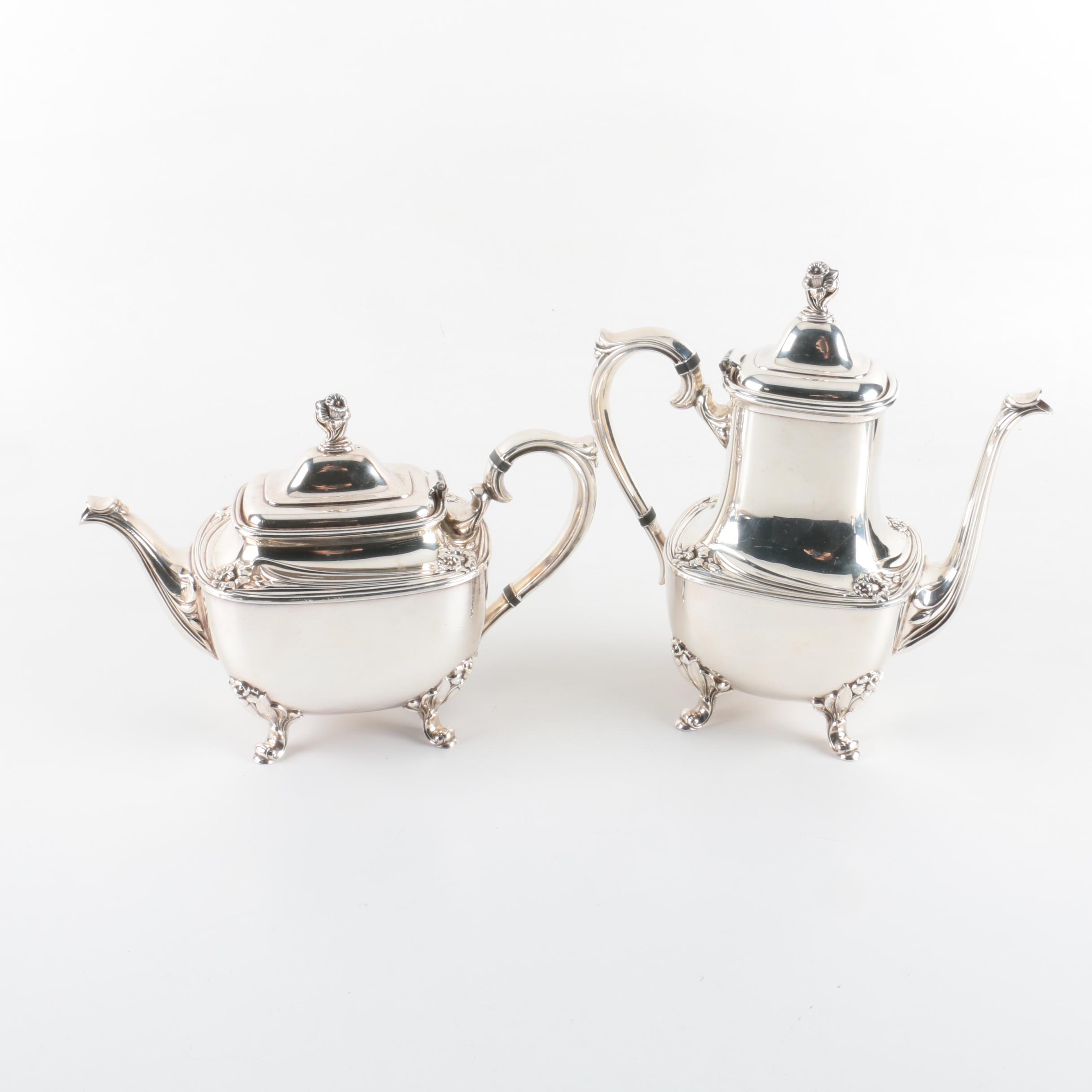 1847 Rogers Bros "Daffodil" Silver Plate Tea and Coffee Service