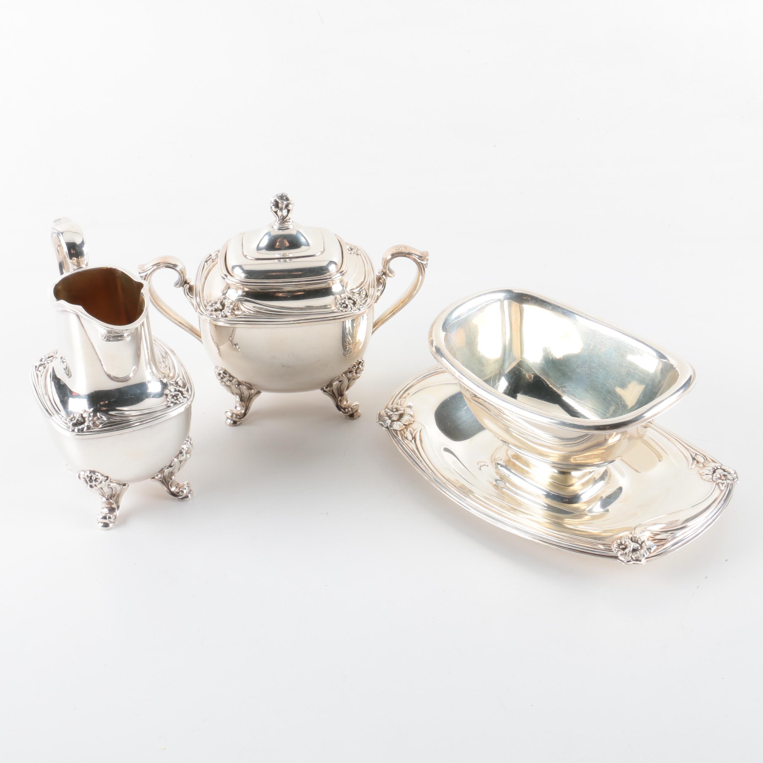 1847 Rogers Bros "Daffodil" Silver Plate Tea and Coffee Service