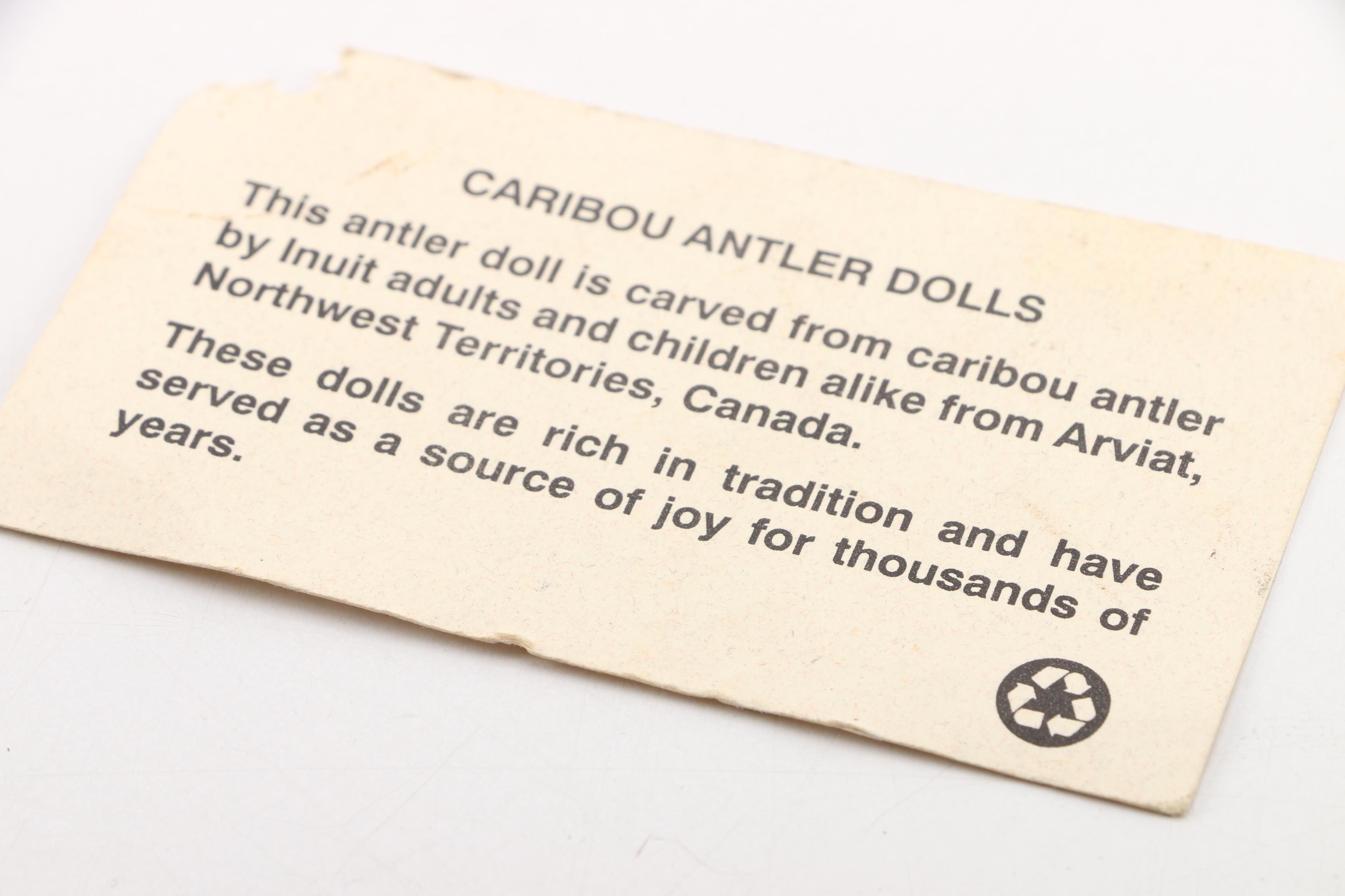 Caribou Antler Doll from Canada