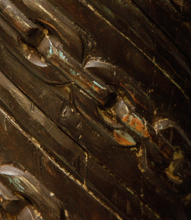 Two Chain-Link Carved Architectural Pillars