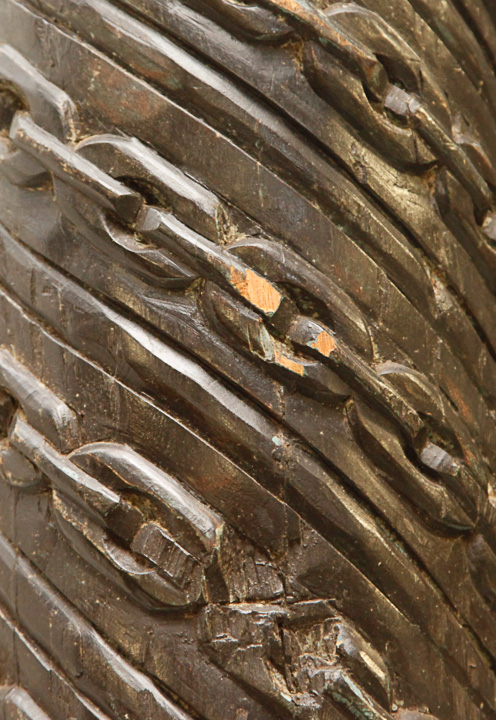 Two Chain-Link Carved Architectural Pillars