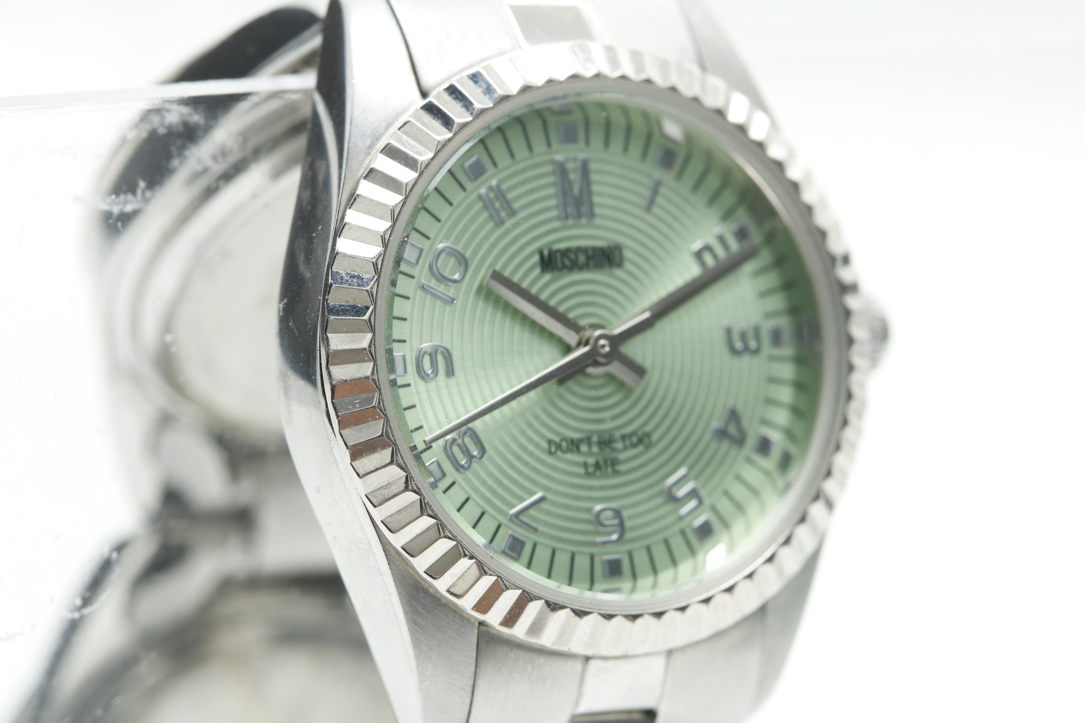 Moschino "Don't Be Too Late" Multi Dial Watch