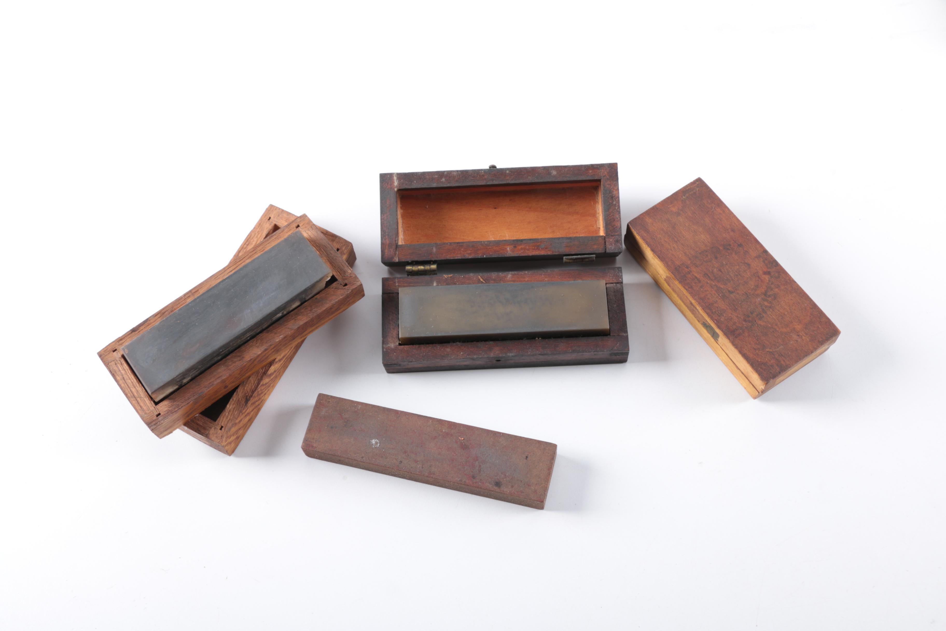 Vintage Wooden Toolbox with Wood Carving Tools