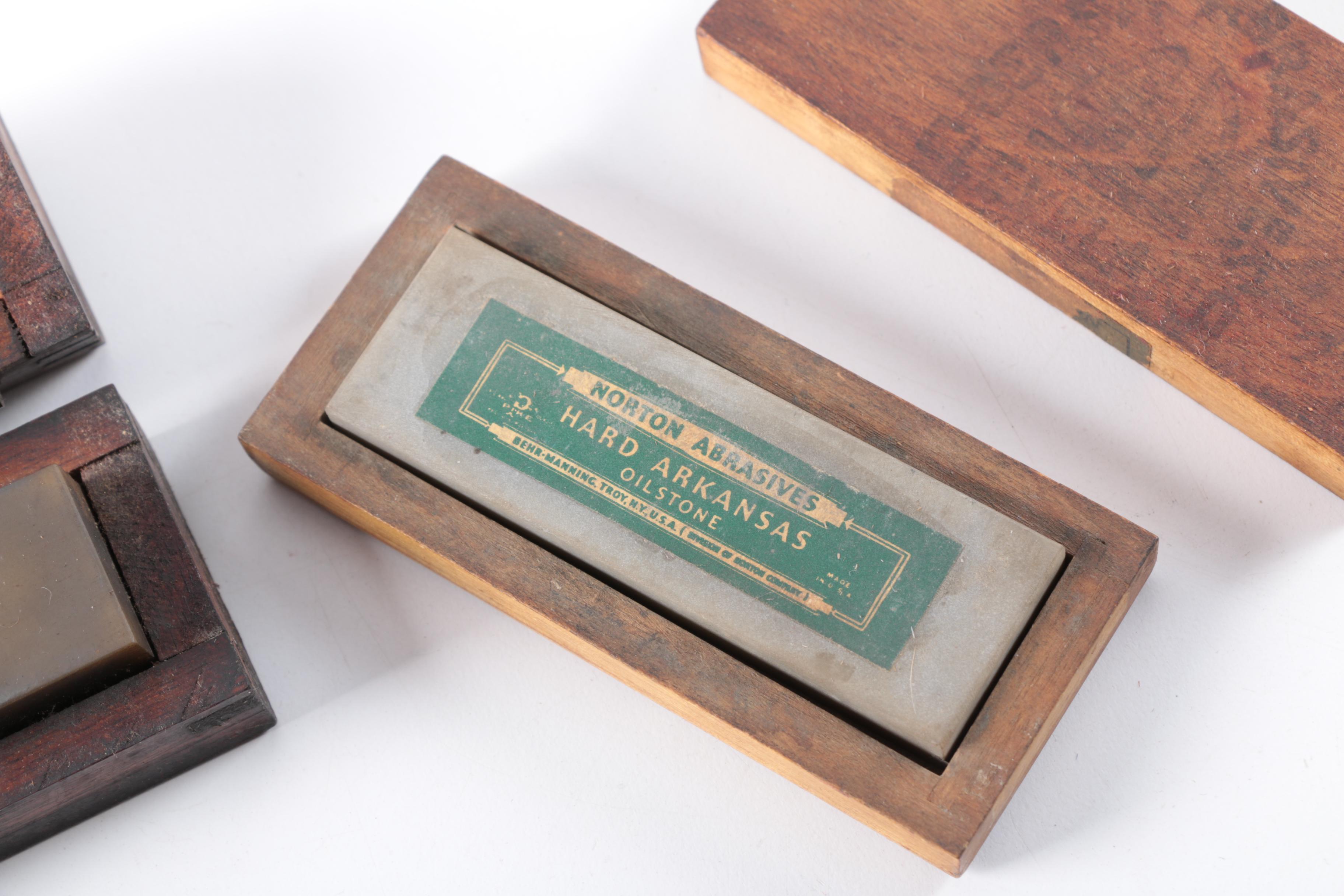 Vintage Wooden Toolbox with Wood Carving Tools