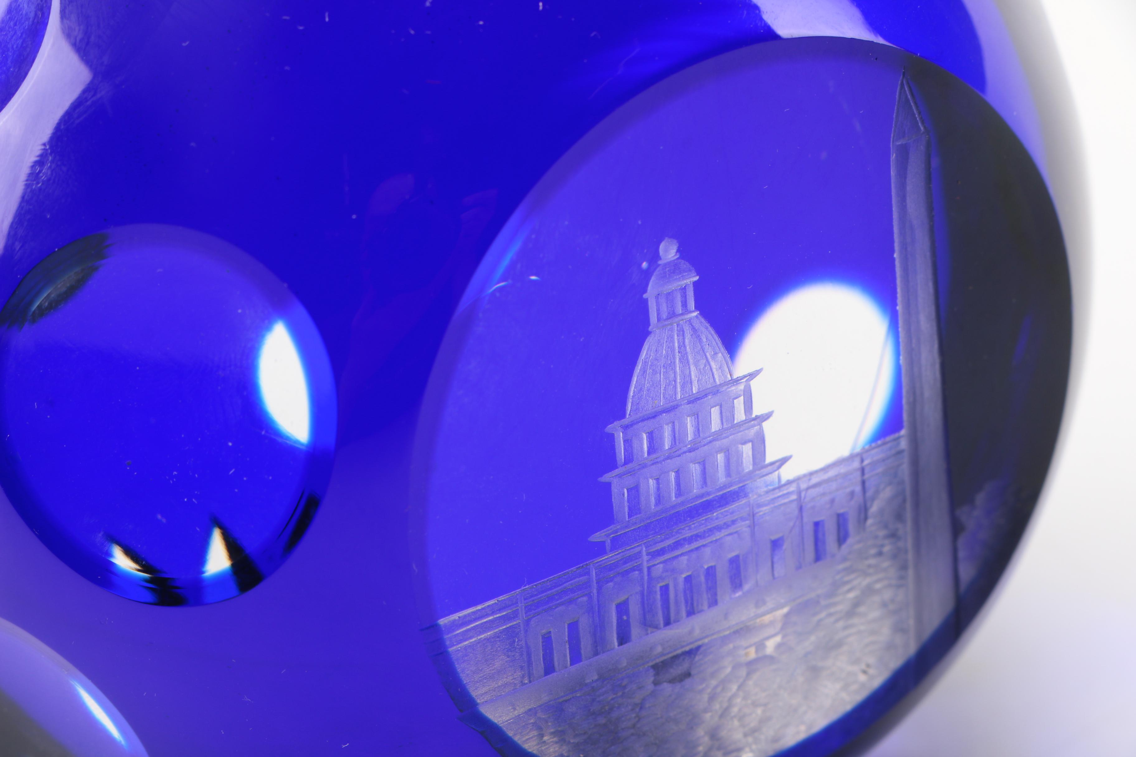 1970 Limited Edition "Royale" Blue Crystal Paperweight