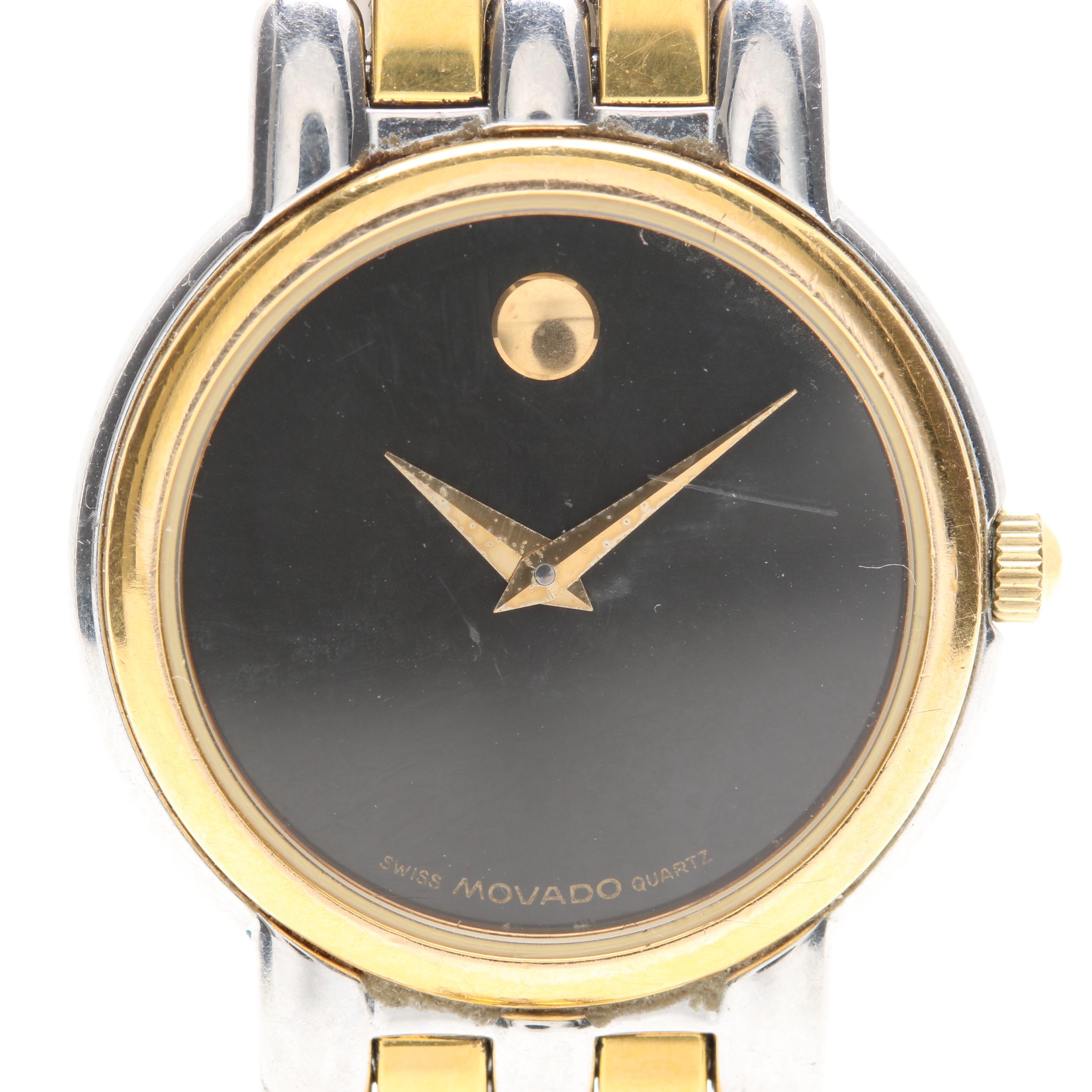 Two Tone Movado "Museum" Watch