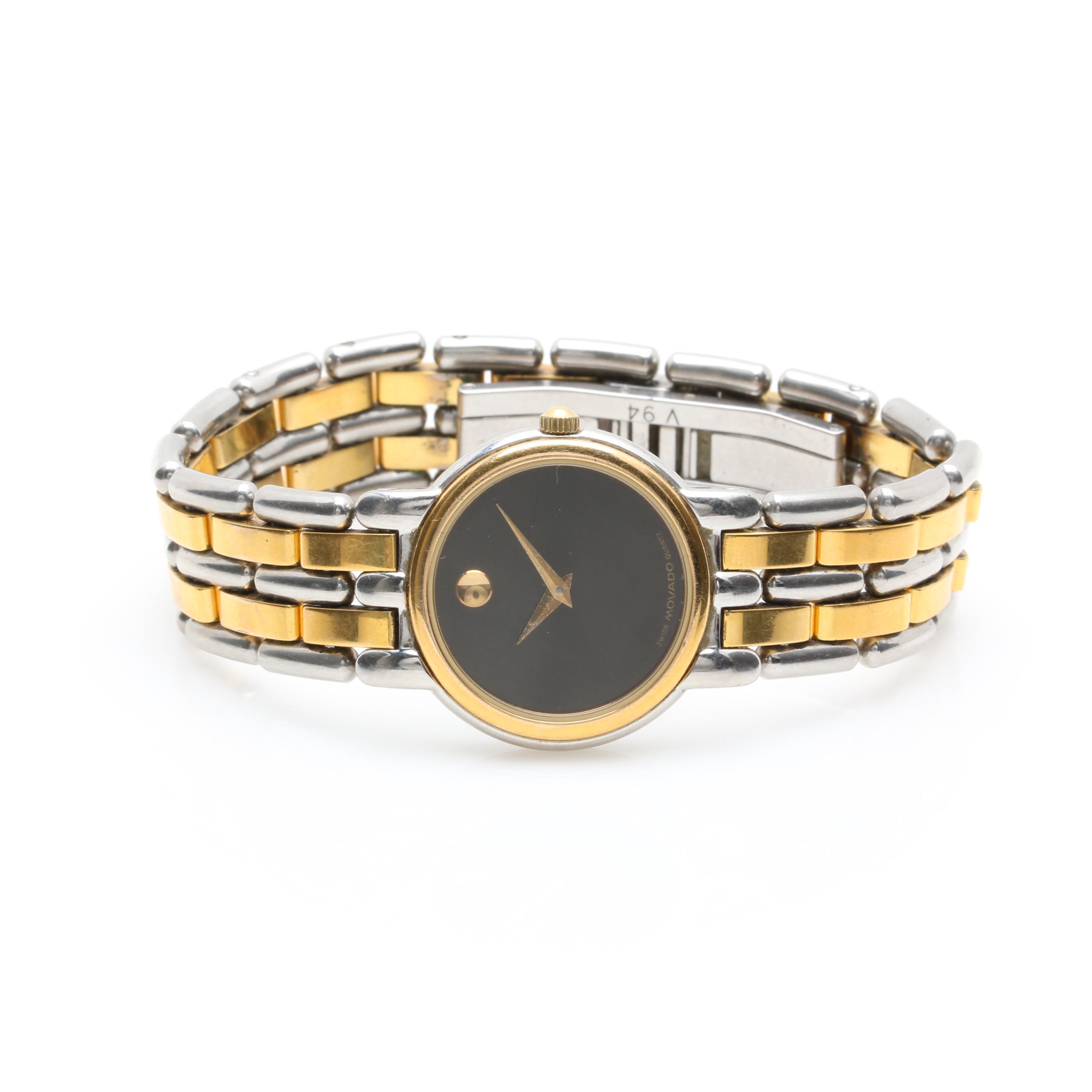 Two Tone Movado "Museum" Watch