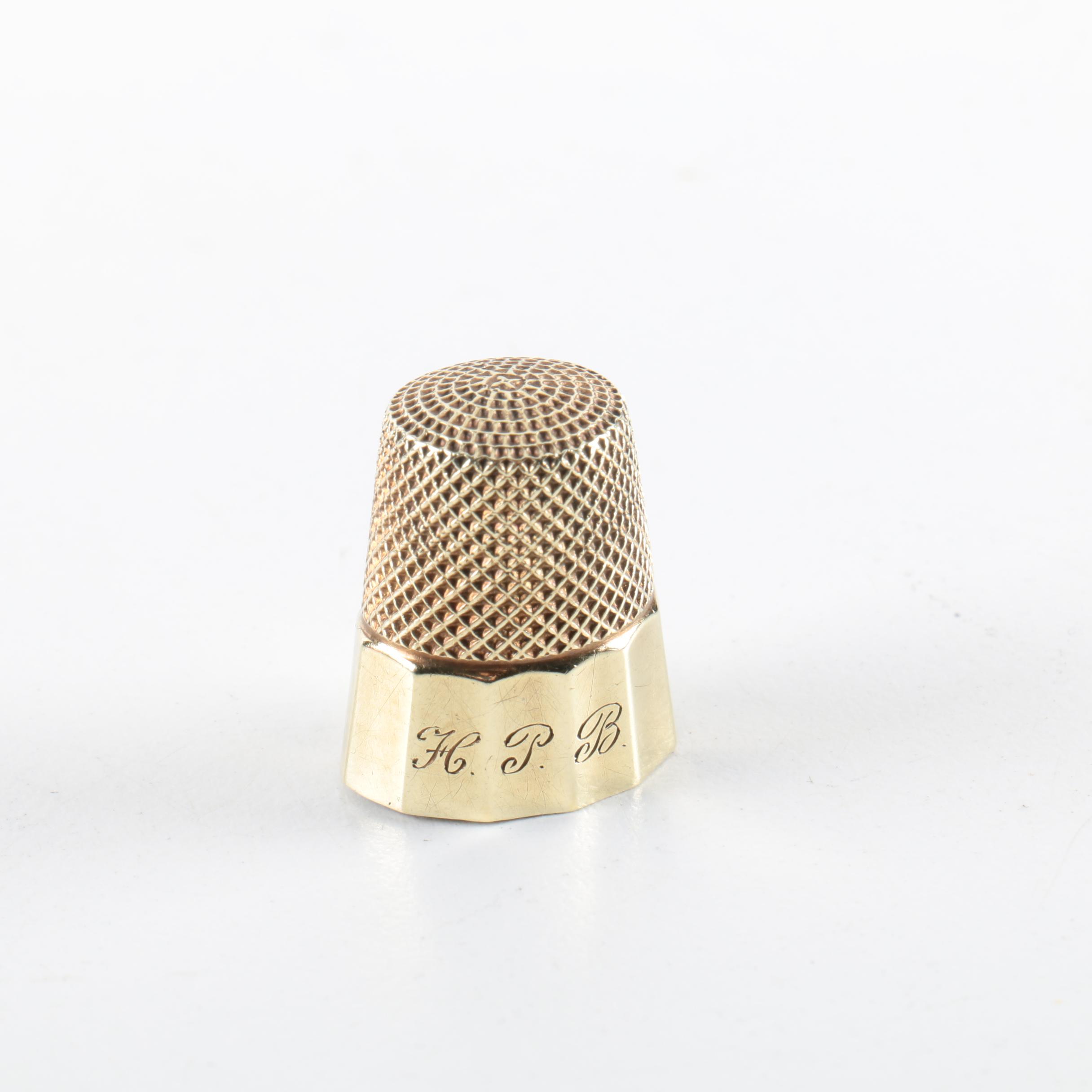 14k Yellow Gold Thimble