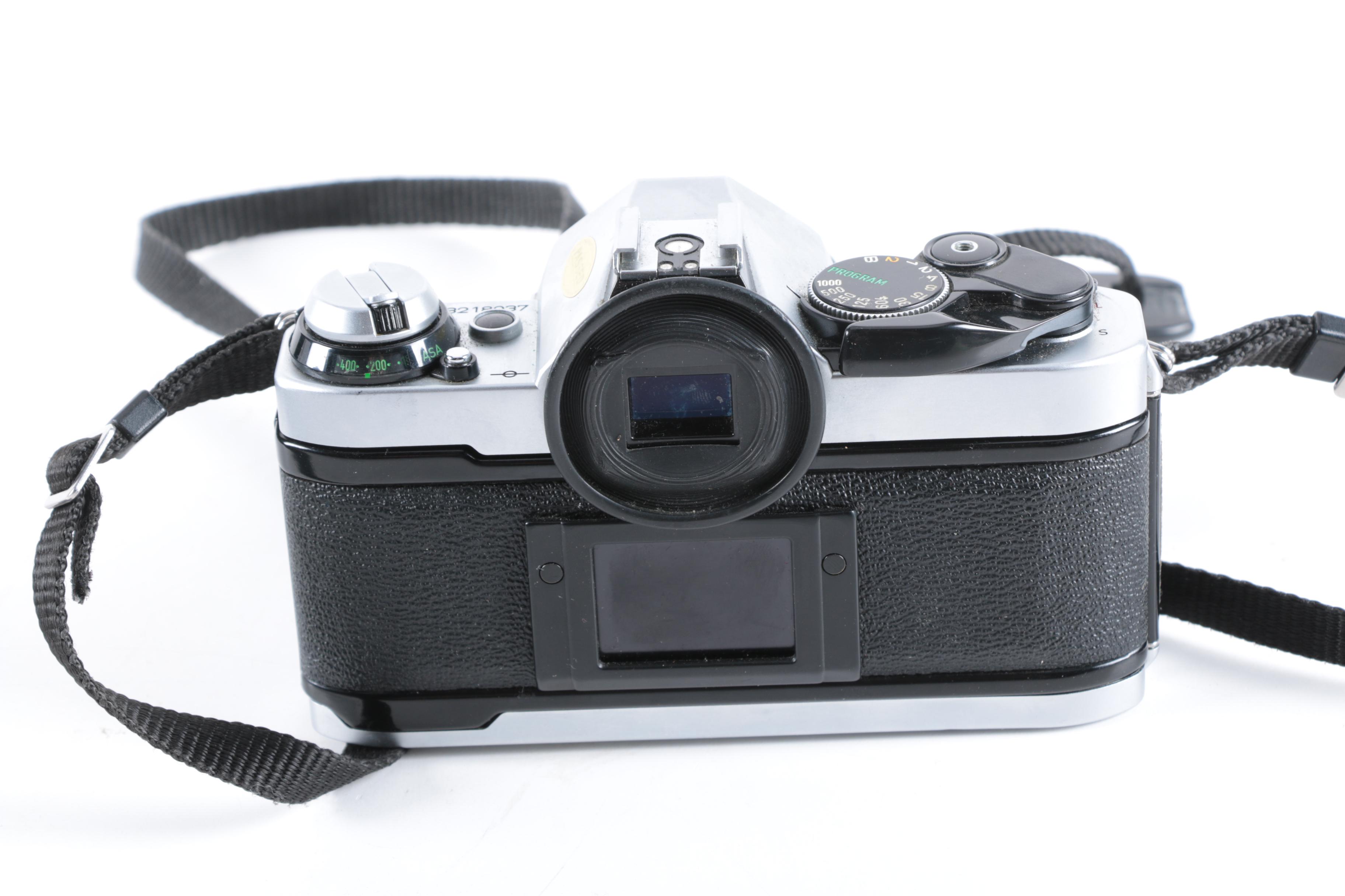 Vintage Canon AE-1 Program Camera with Accessories