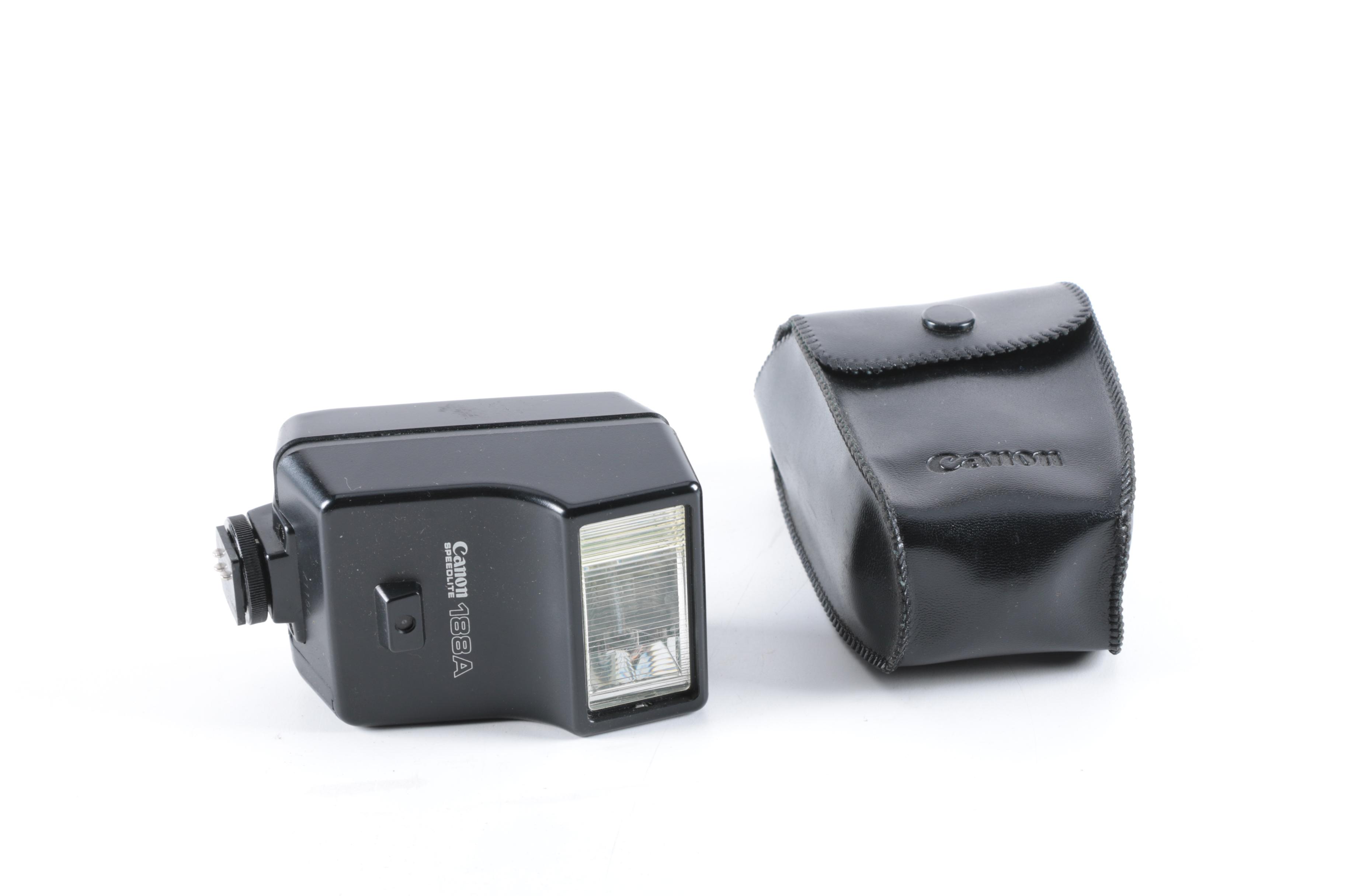 Vintage Canon AE-1 Program Camera with Accessories