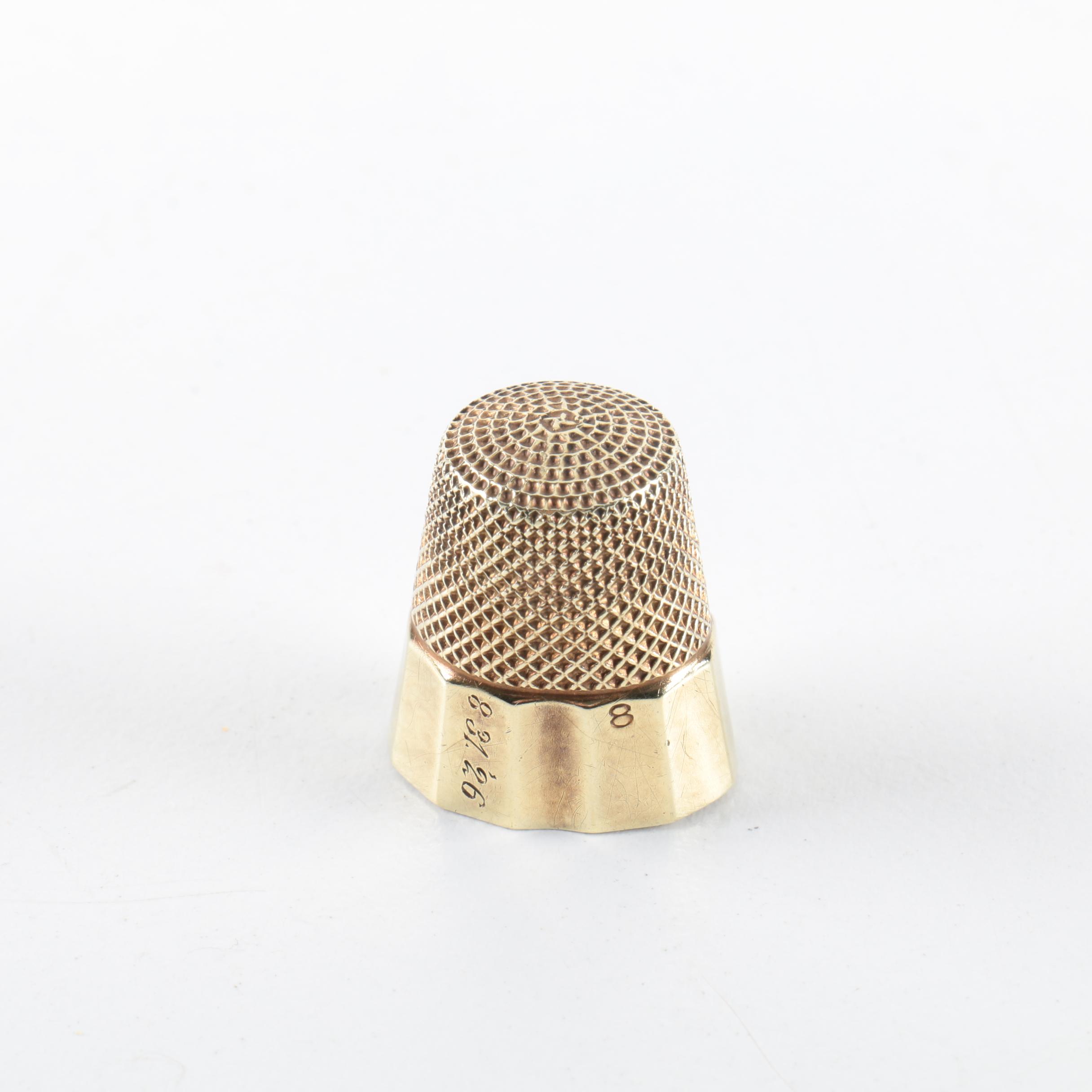 14k Yellow Gold Thimble