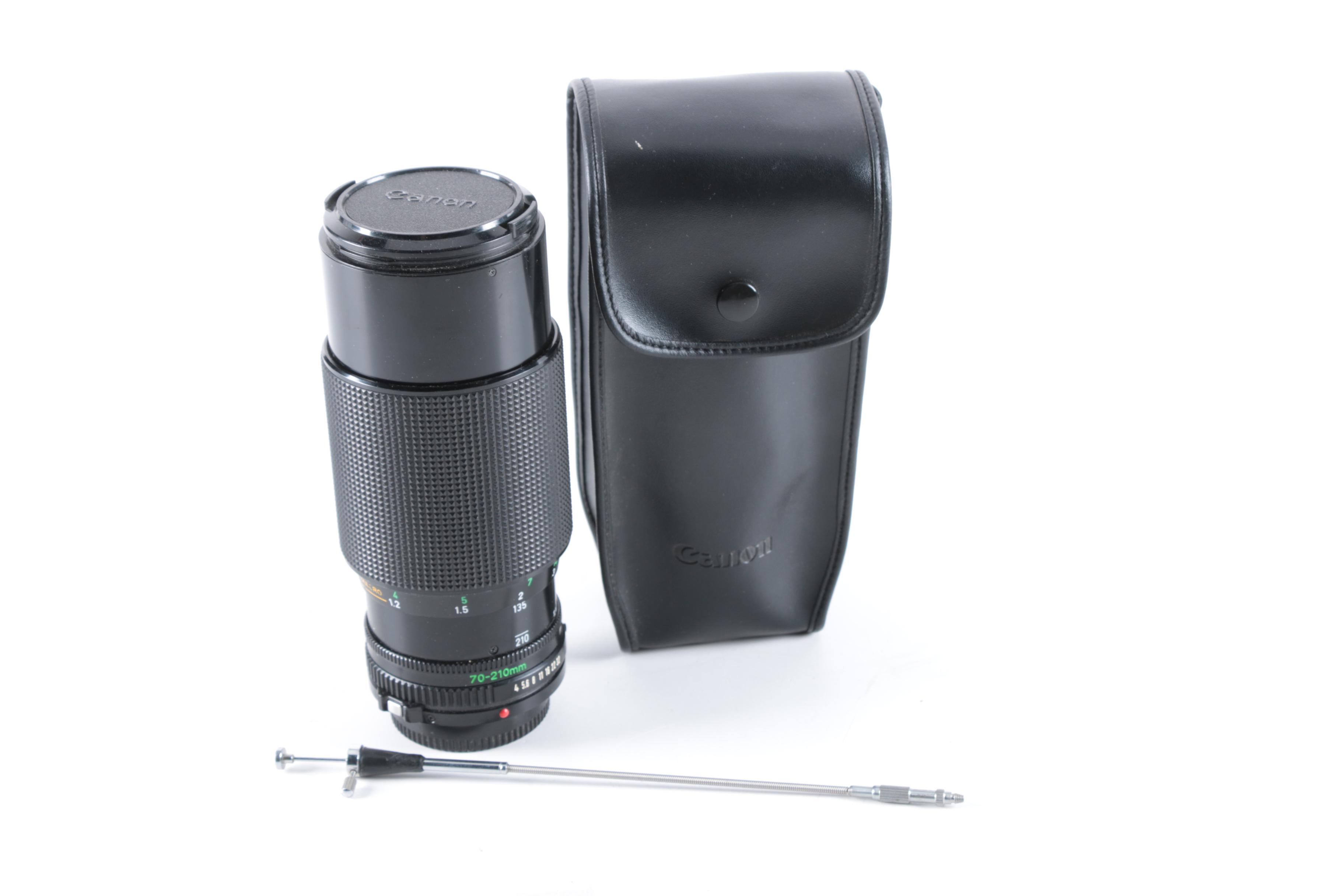 Vintage Canon AE-1 Program Camera with Accessories