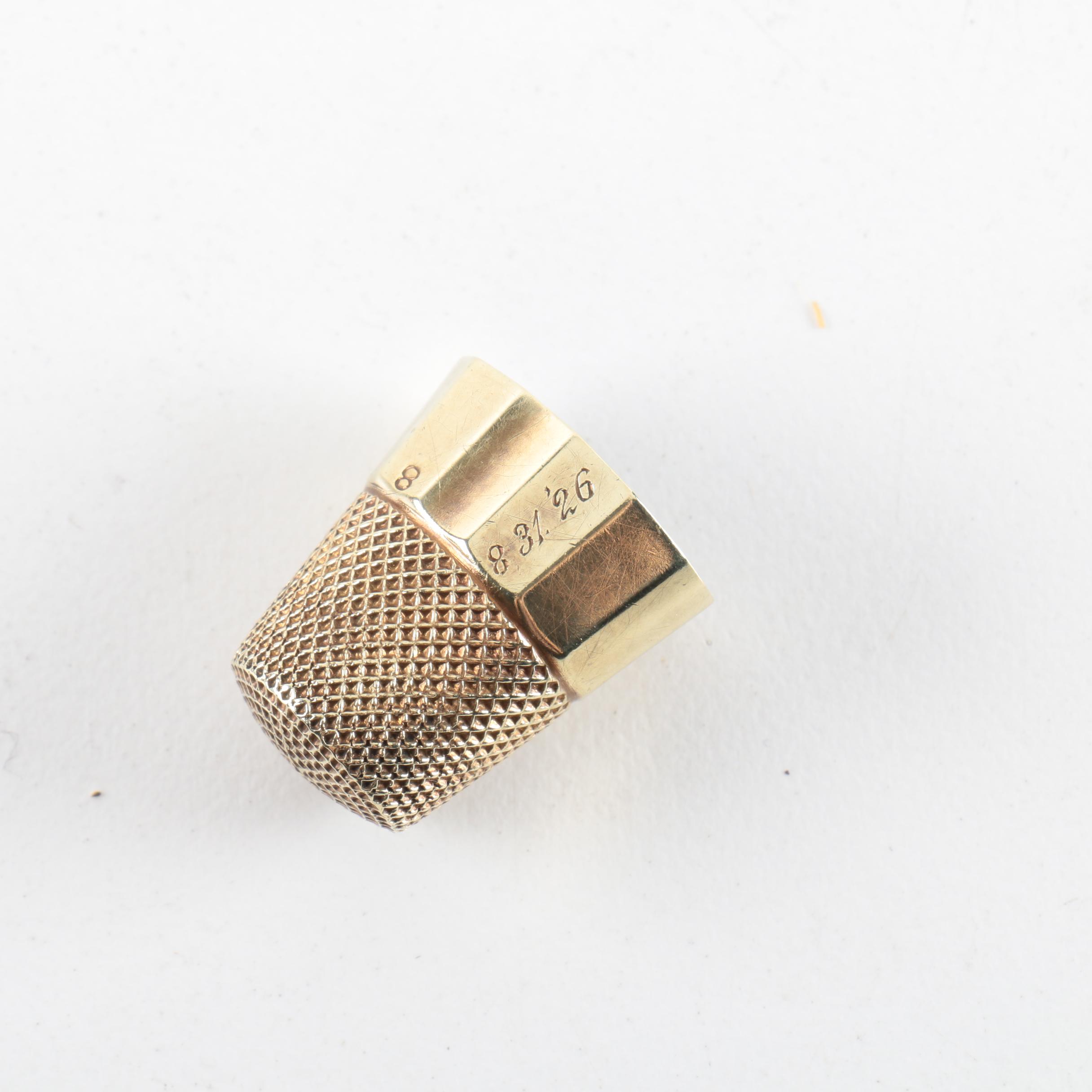14k Yellow Gold Thimble