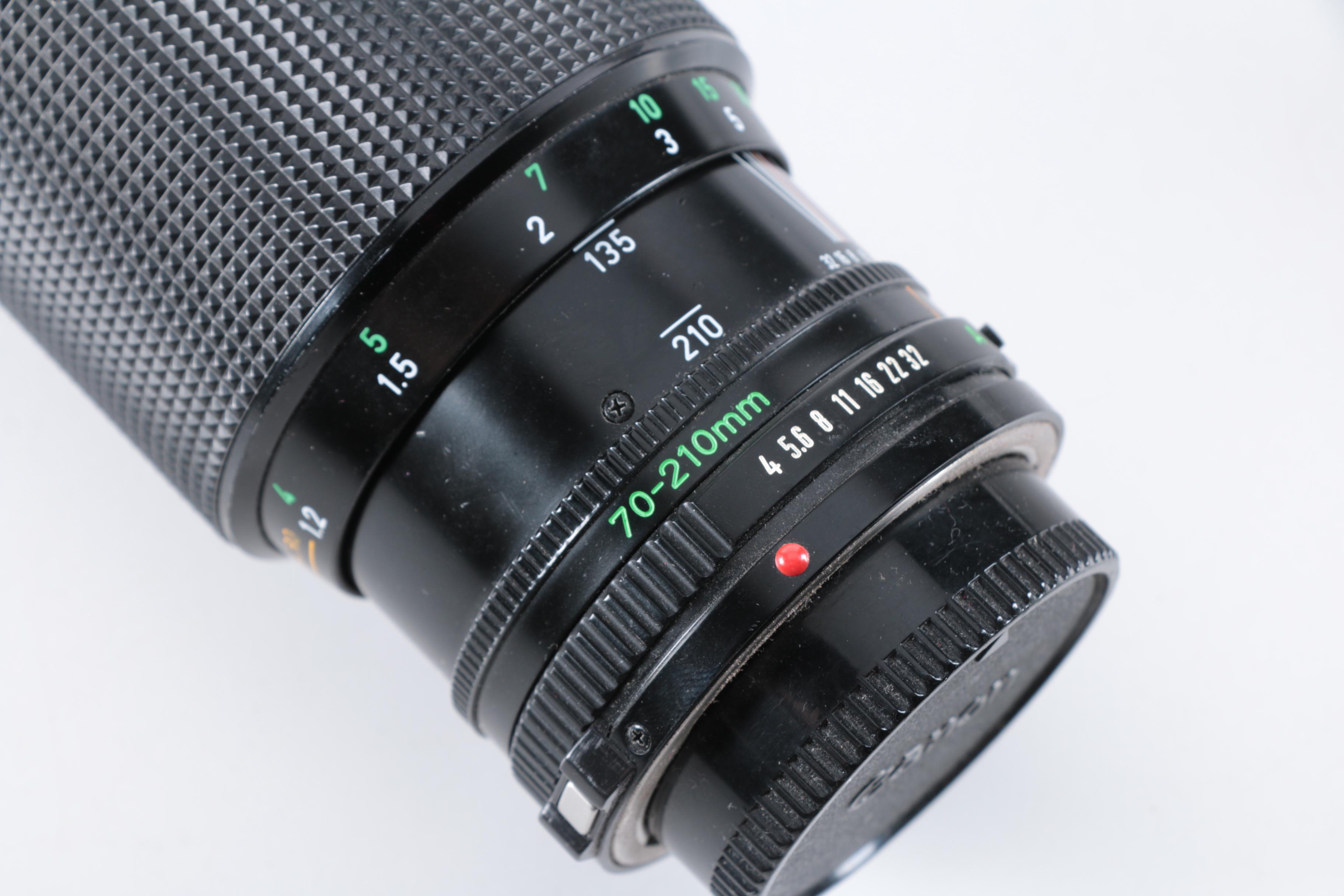 Vintage Canon AE-1 Program Camera with Accessories