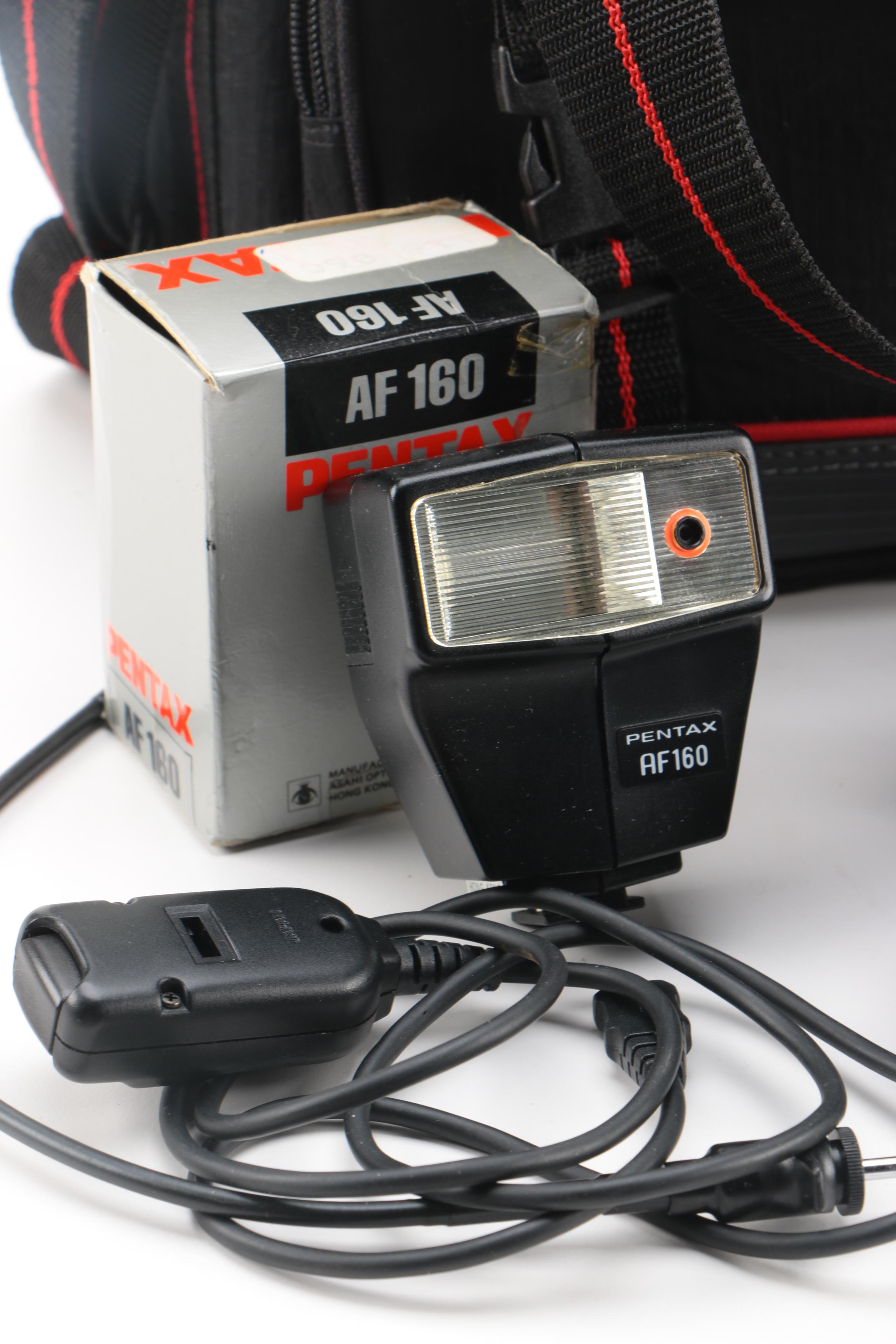 Pentax MZ-S 35mm SLR Camera with Accessories